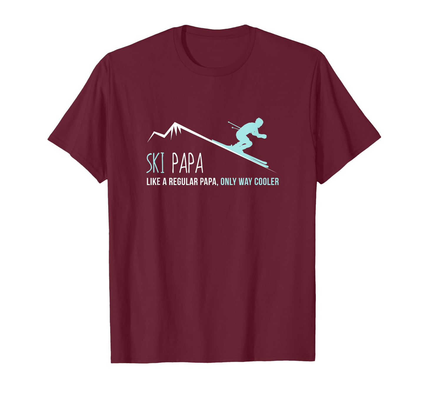 Ski Papa Shirt, Funny Cute Winter Skiing Gift T-Shirt