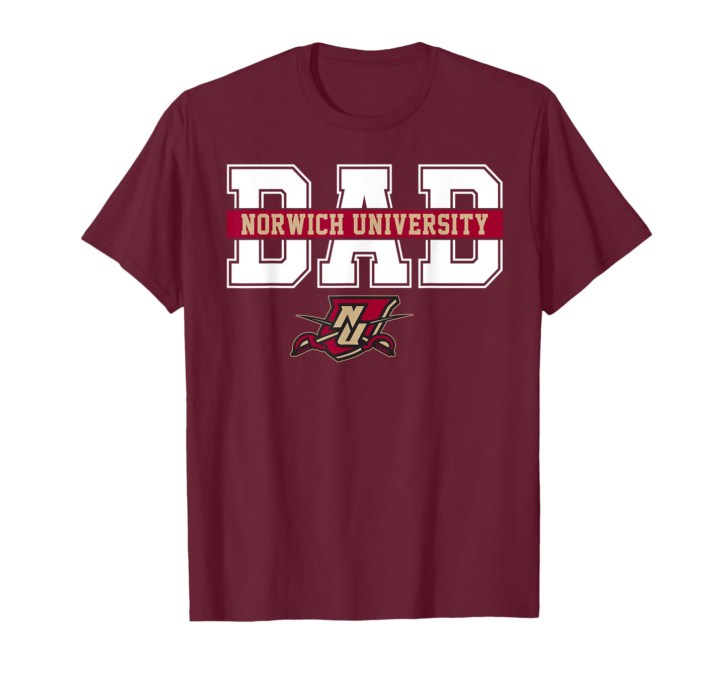 Norwich University Dad Father Arch Vintage Design Men T-Shirt