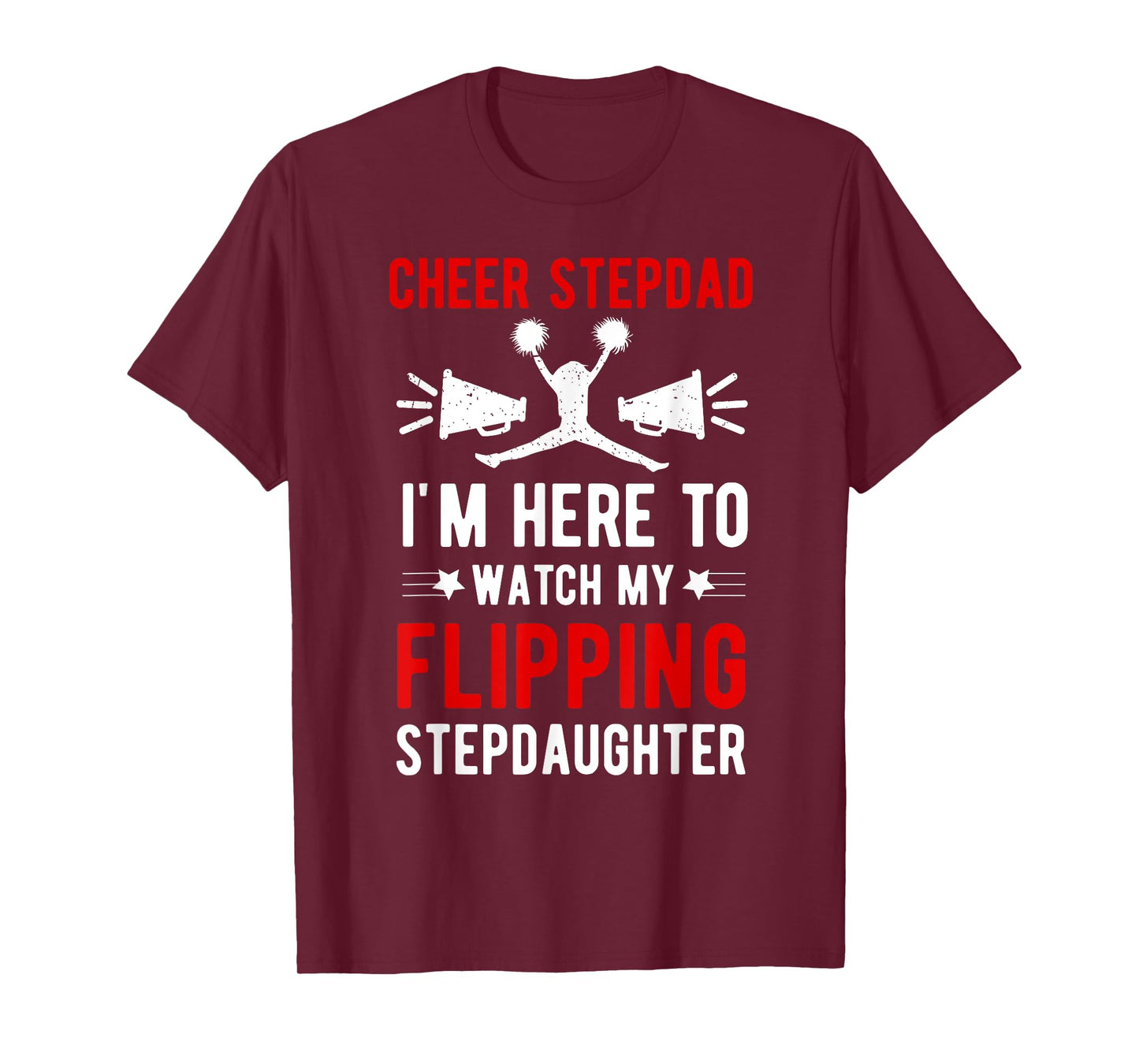 Cheer Stepdad My Flippin' Stepdaughter Cheerleader Step Dad T-Shirt