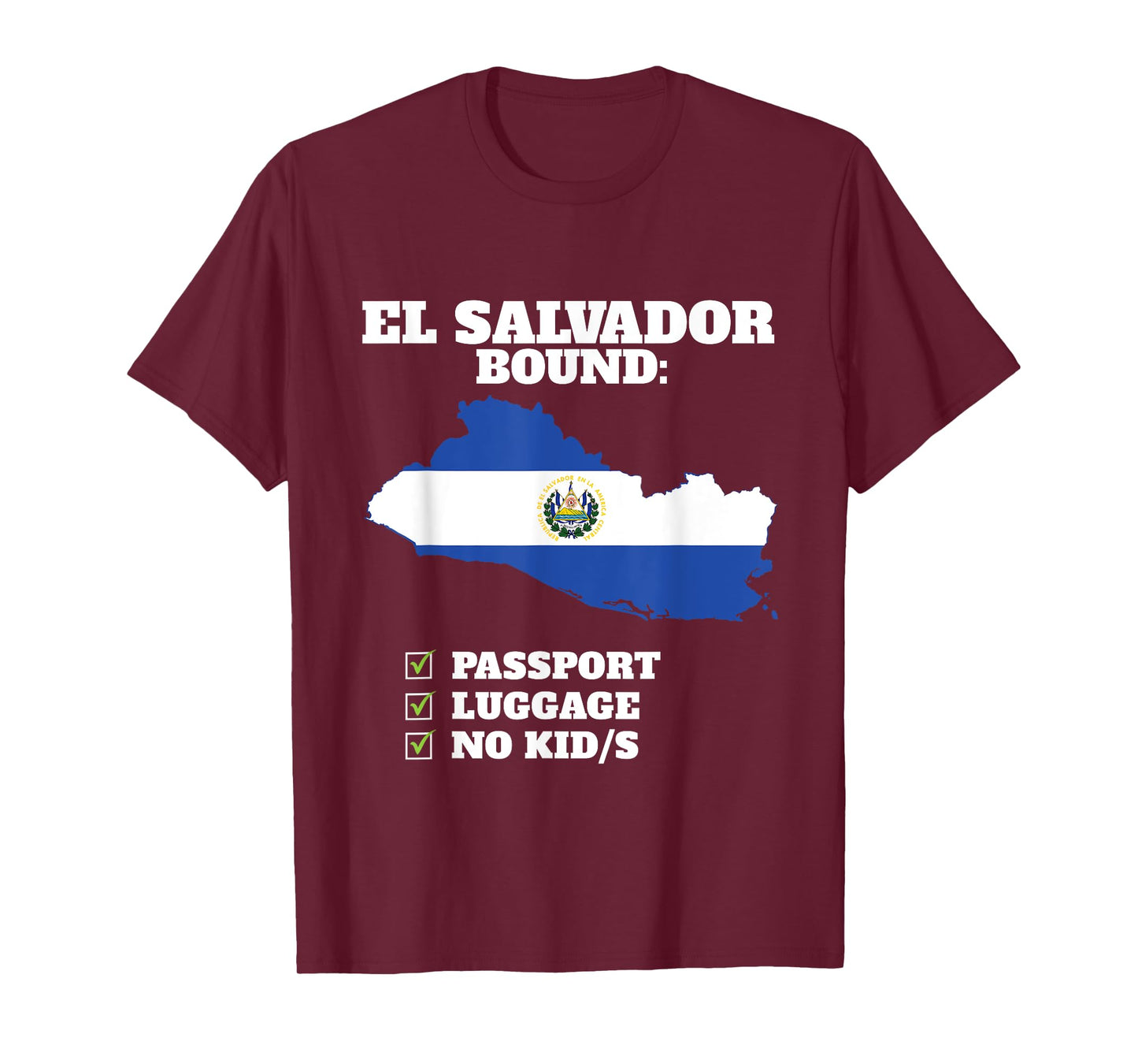 El Salvador Bound Country Travel Salvadoran Flag Vacation T-Shirt