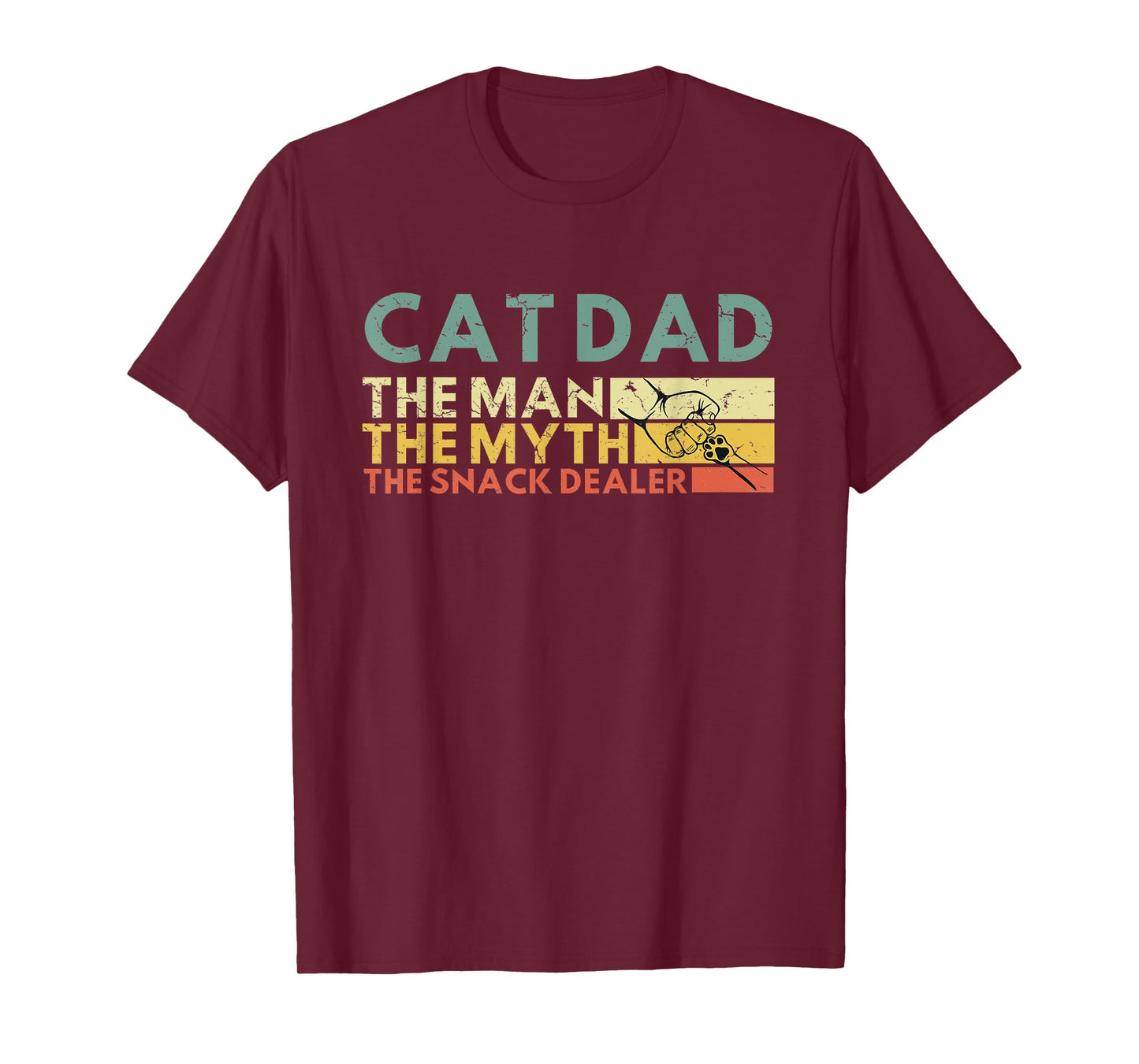 Cat Dad The Man The Myth The Snack Dealer Cat Fathers Day T-Shirt