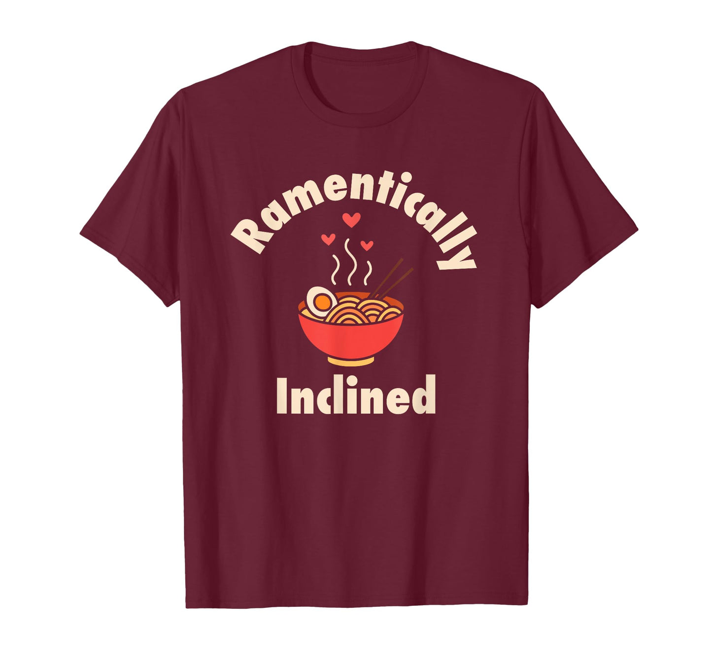Cute Ramen Bowl Heart Steam Minimal Japanese Food Art T-Shirt