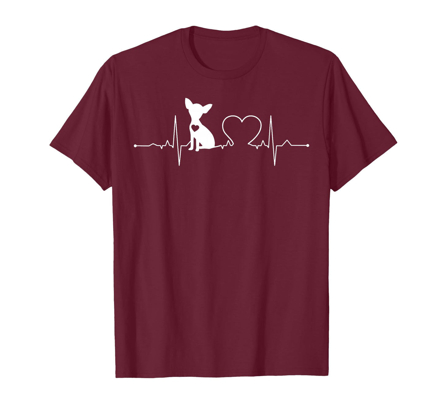 Chihuahua with Heartbeat - Chihuahua T-Shirt Small