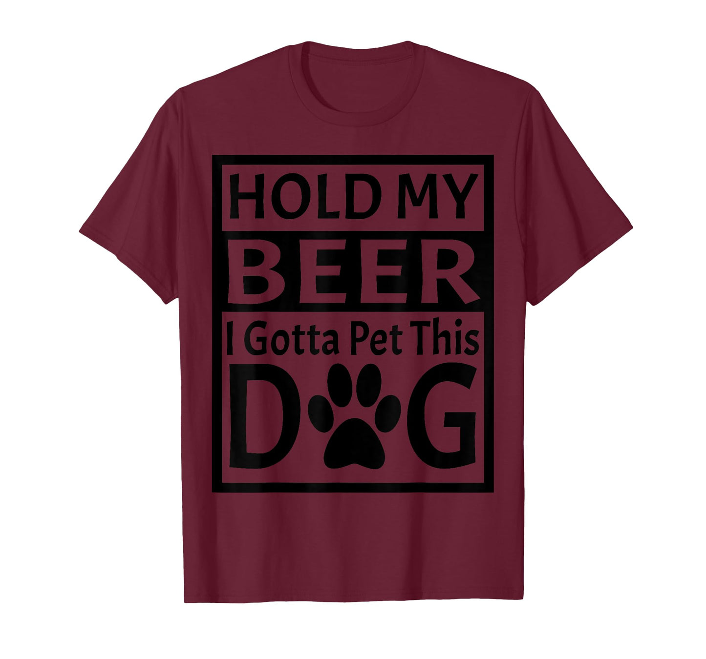 Retro Vintage Holding My Beer I Gotta Pet This Dog T-Shirt