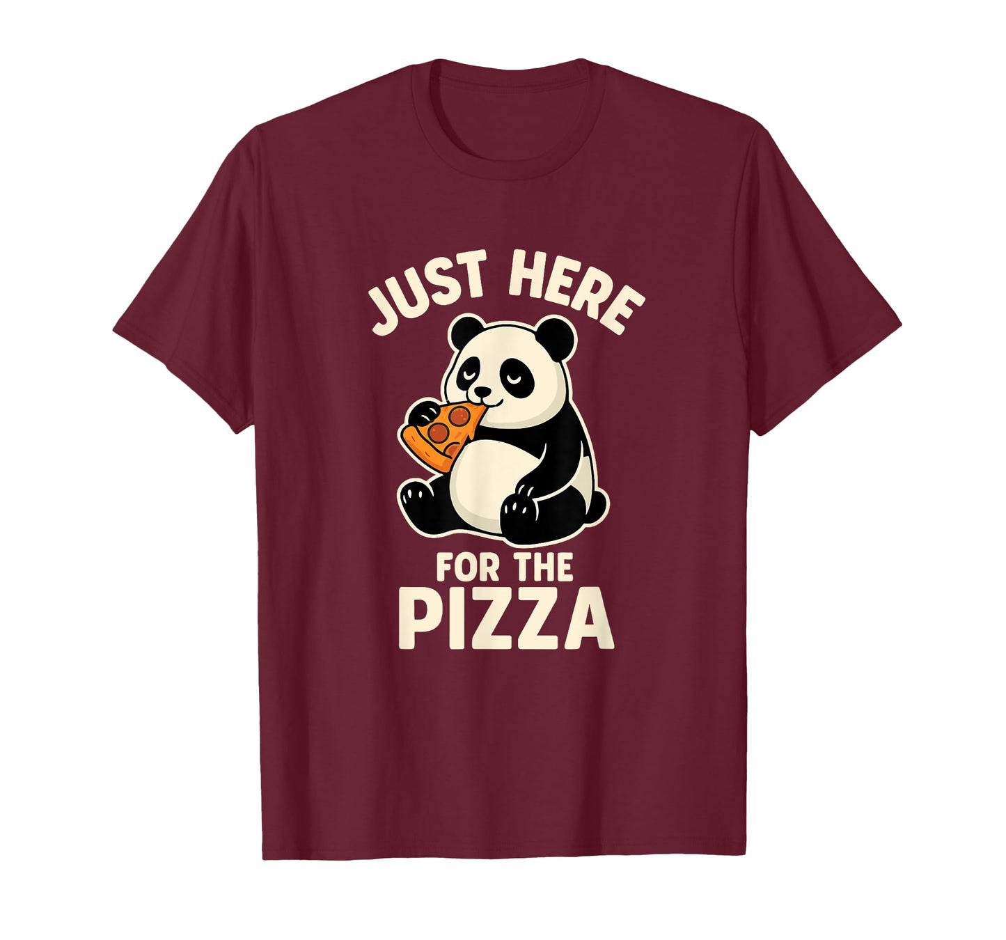 Funny Panda Pizza Lover Graphic T-Shirt