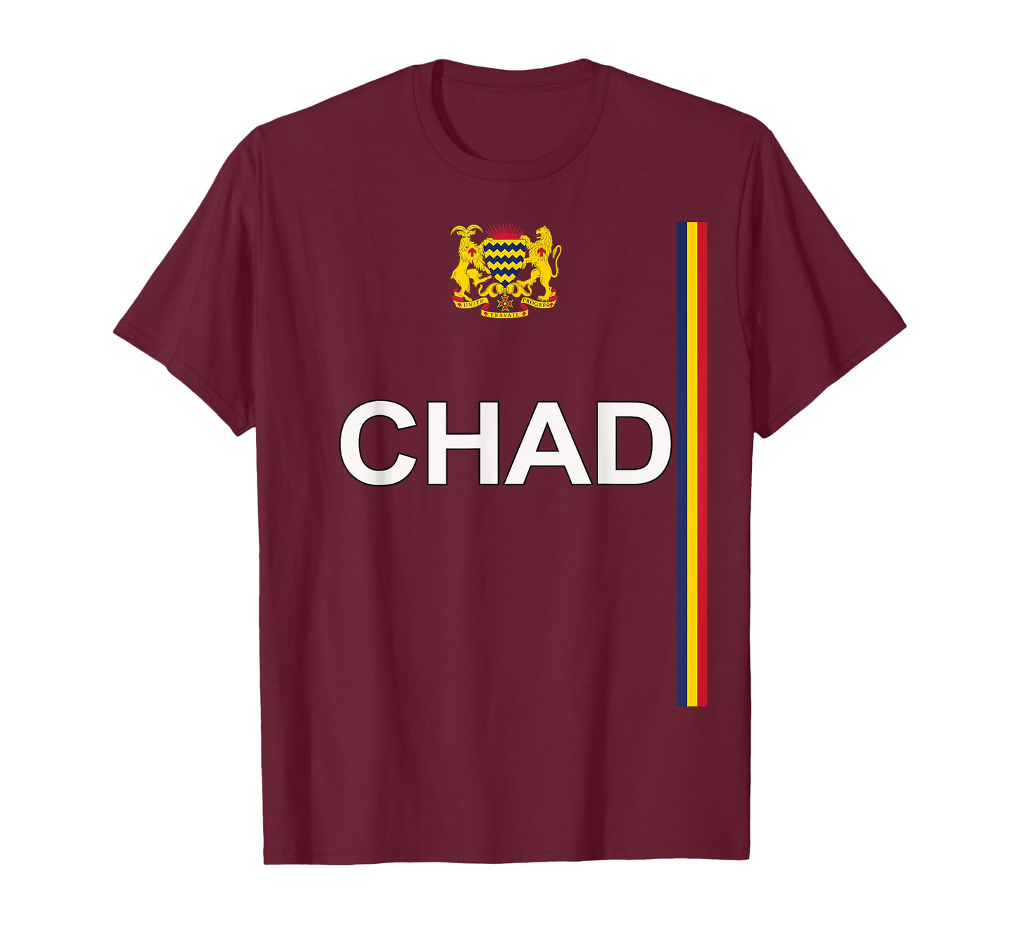 Chadian Sports-style National Coat of Arms and Flag of Chad T-Shirt