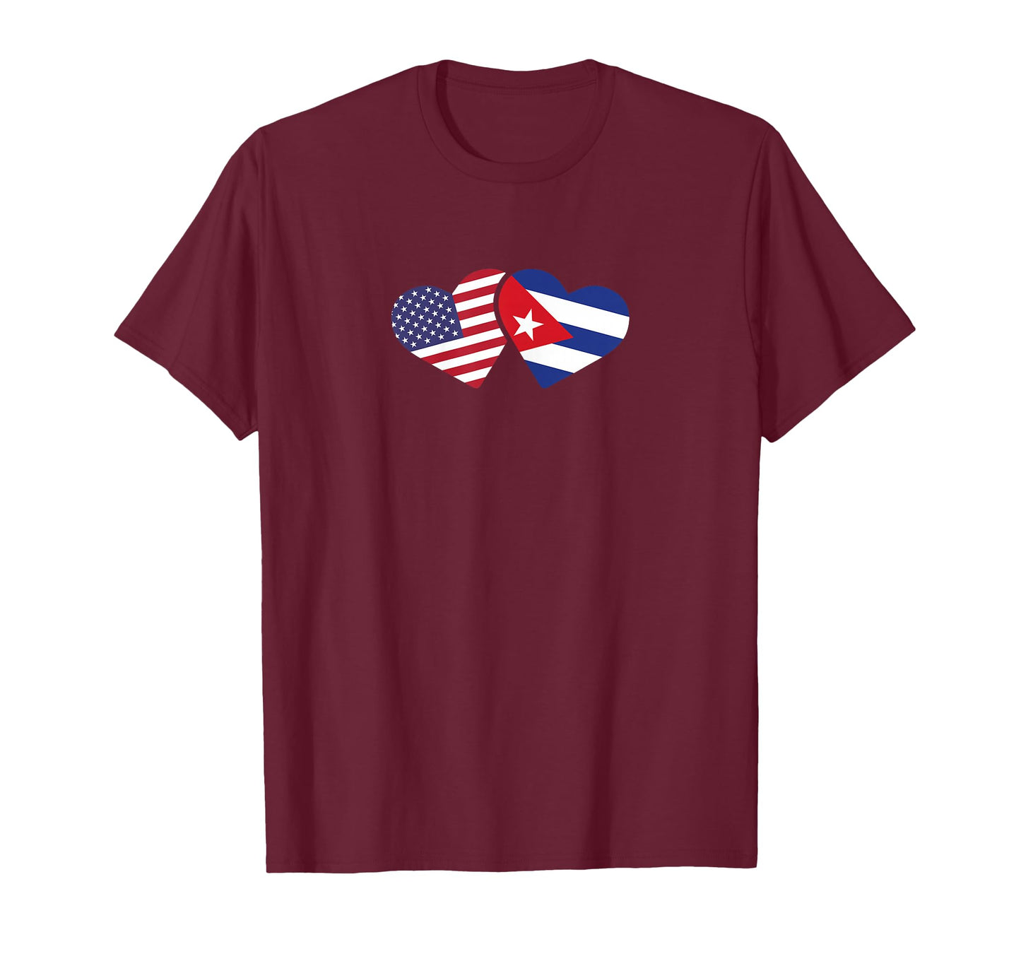 Cuba USA Flag T Shirt Heart Cuban American Love Cute T-Shirt