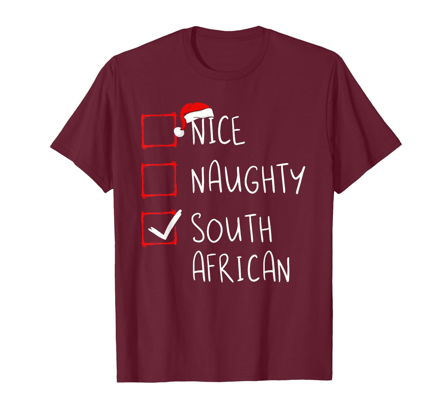 Nice Naughty South African Christmas South Africa Heritage T-Shirt