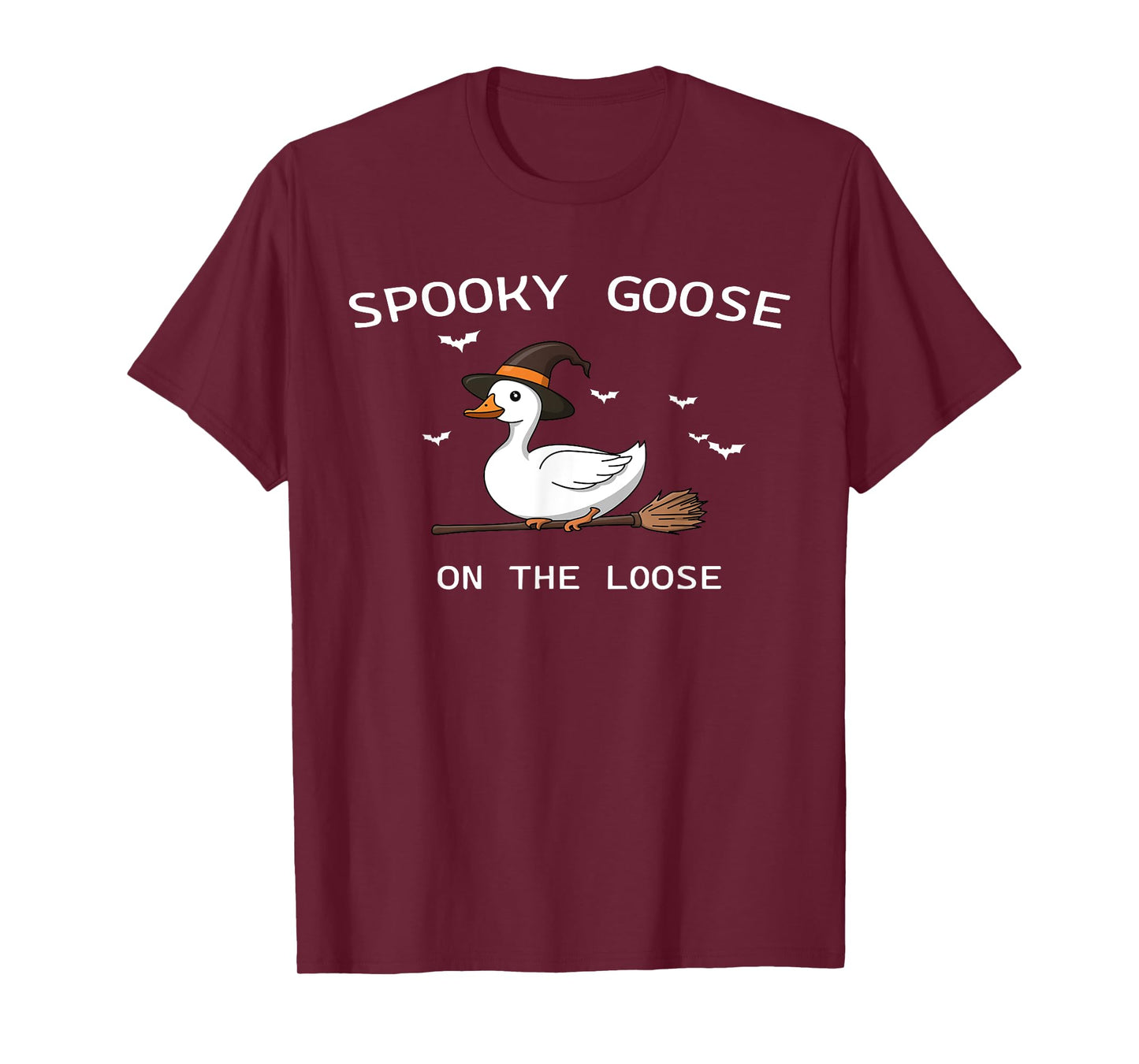 Spooky Goose on the Loose Halloween Goose Witch Goose Lover T-Shirt