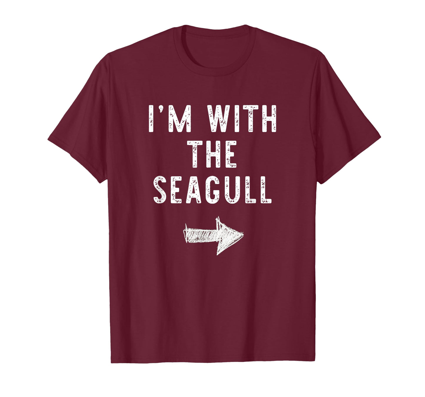 I'm With The Seagull Costume Halloween Matching Couple T-Shirt