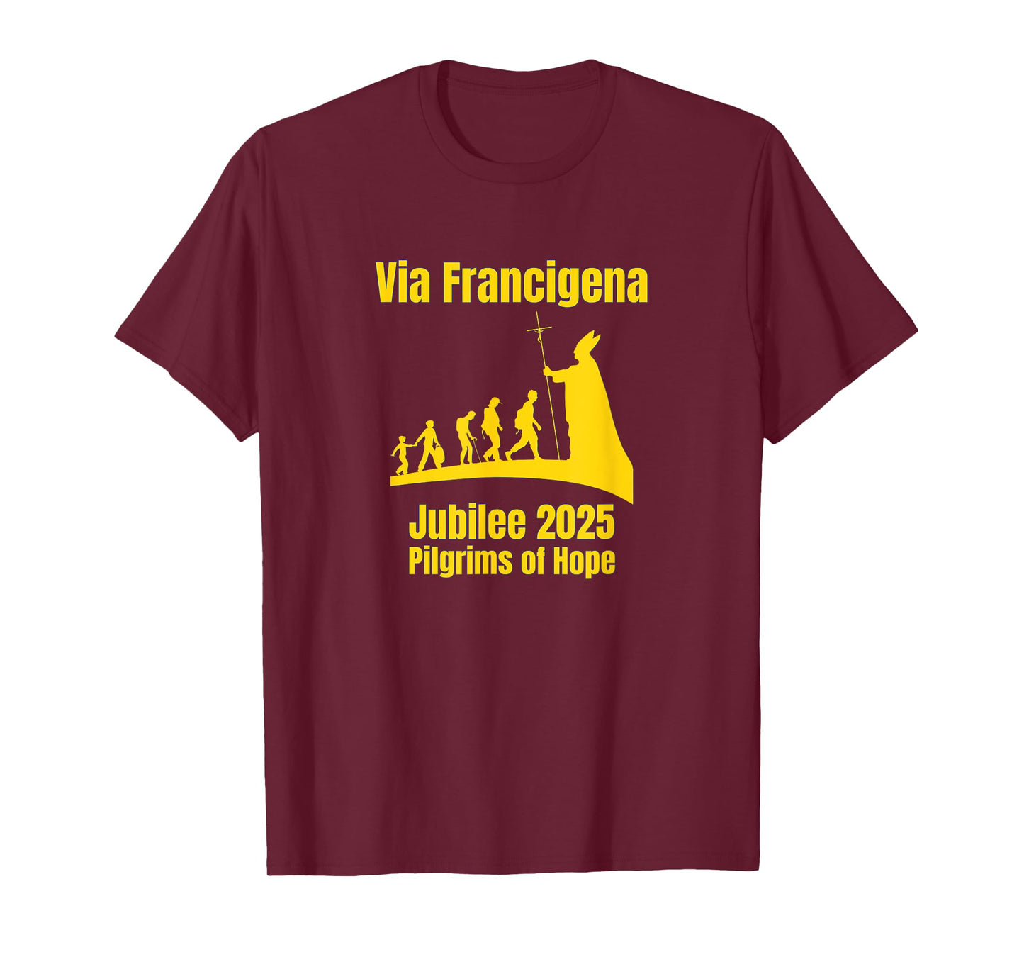 Italian Via Francigena Pope 2025 Jubilee Tops & Accessories T-Shirt