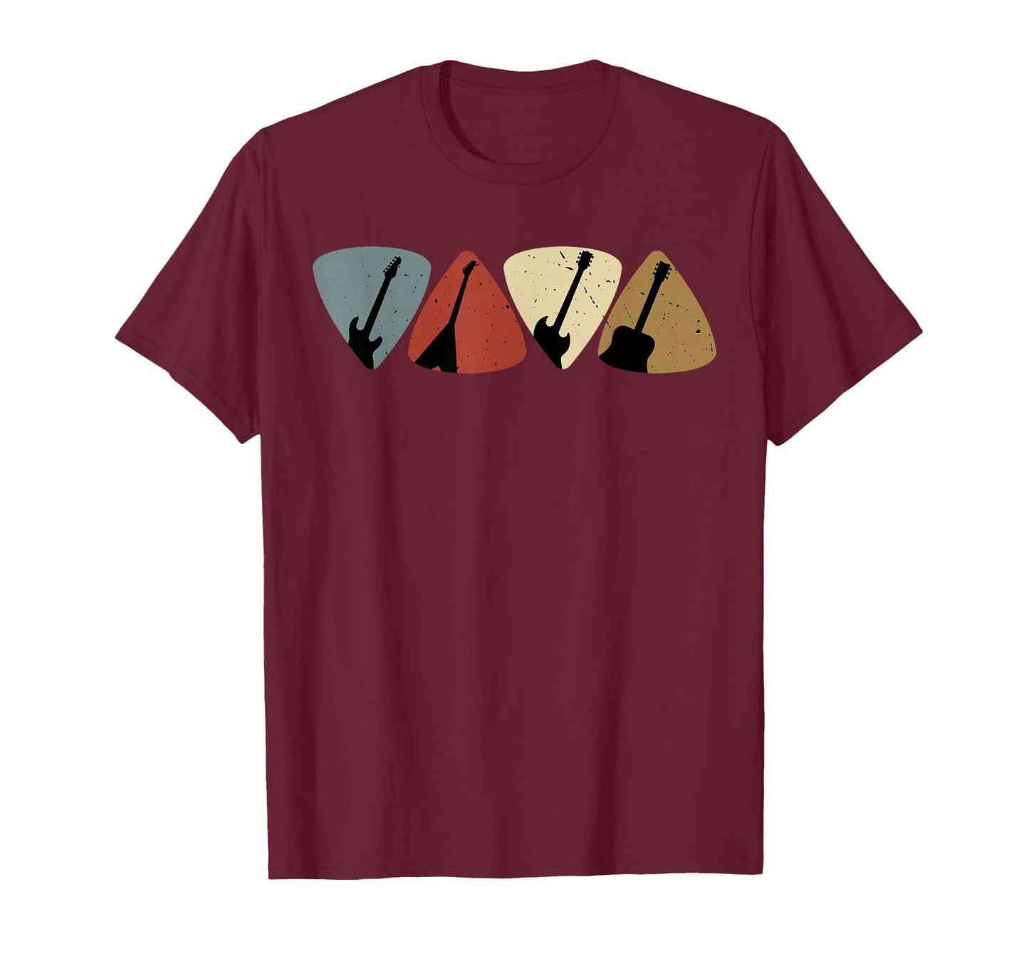 Retro Vintage Guitar Pick Player Guitarist Bassist Musician T-Shirt
