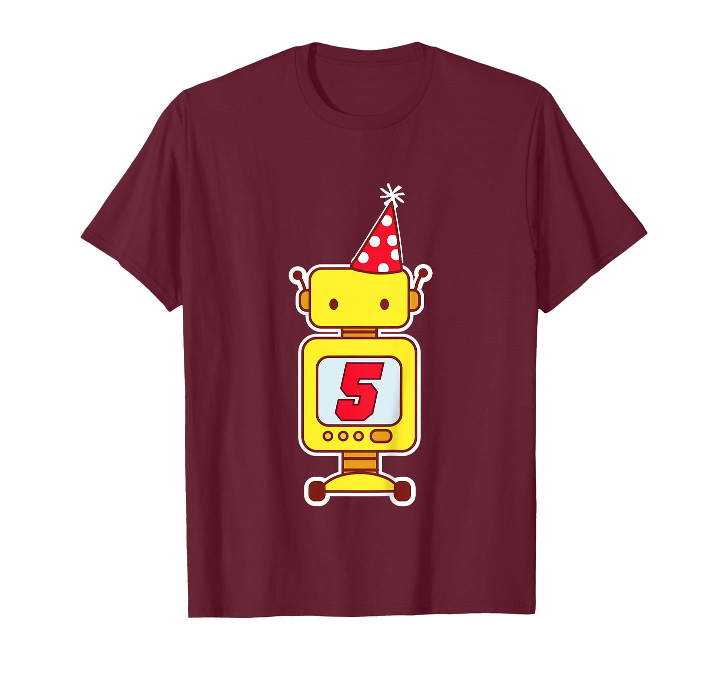 5th Birthday Robot for Five Year Old T-Shirt