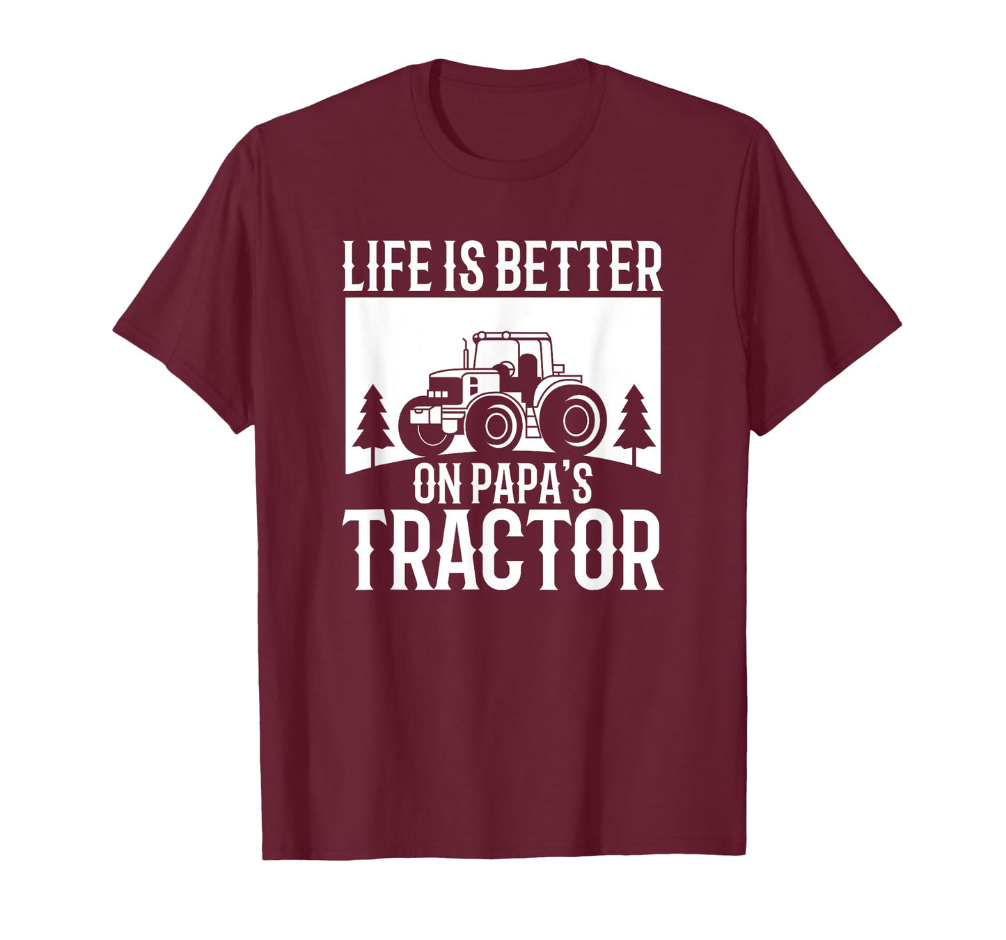 Life Is Better On Papa's Tractor Vintage Farm T-Shirt