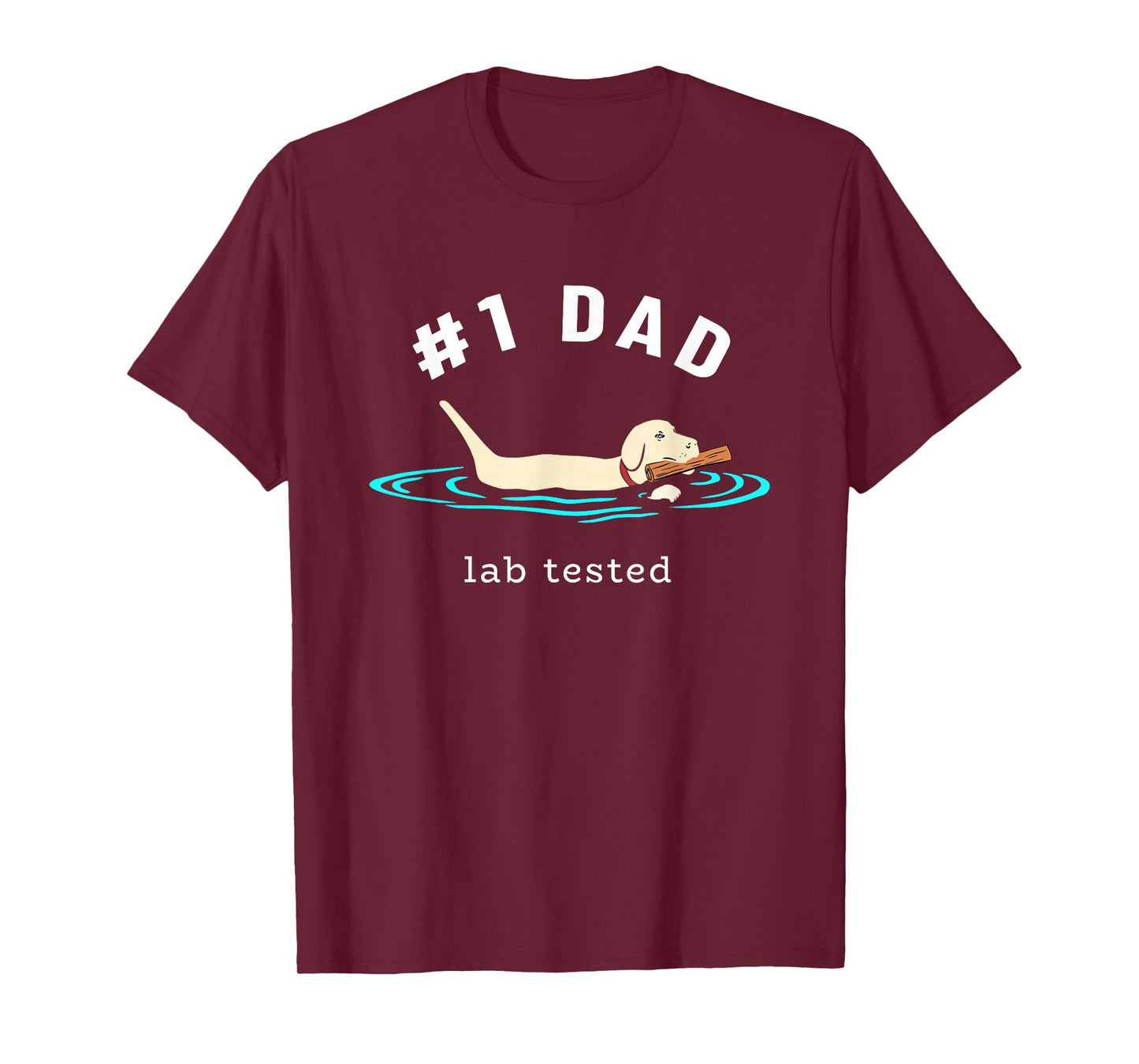 Lab Dad Yellow Labrador Retriever #1 Dad Lab Tested T-Shirt