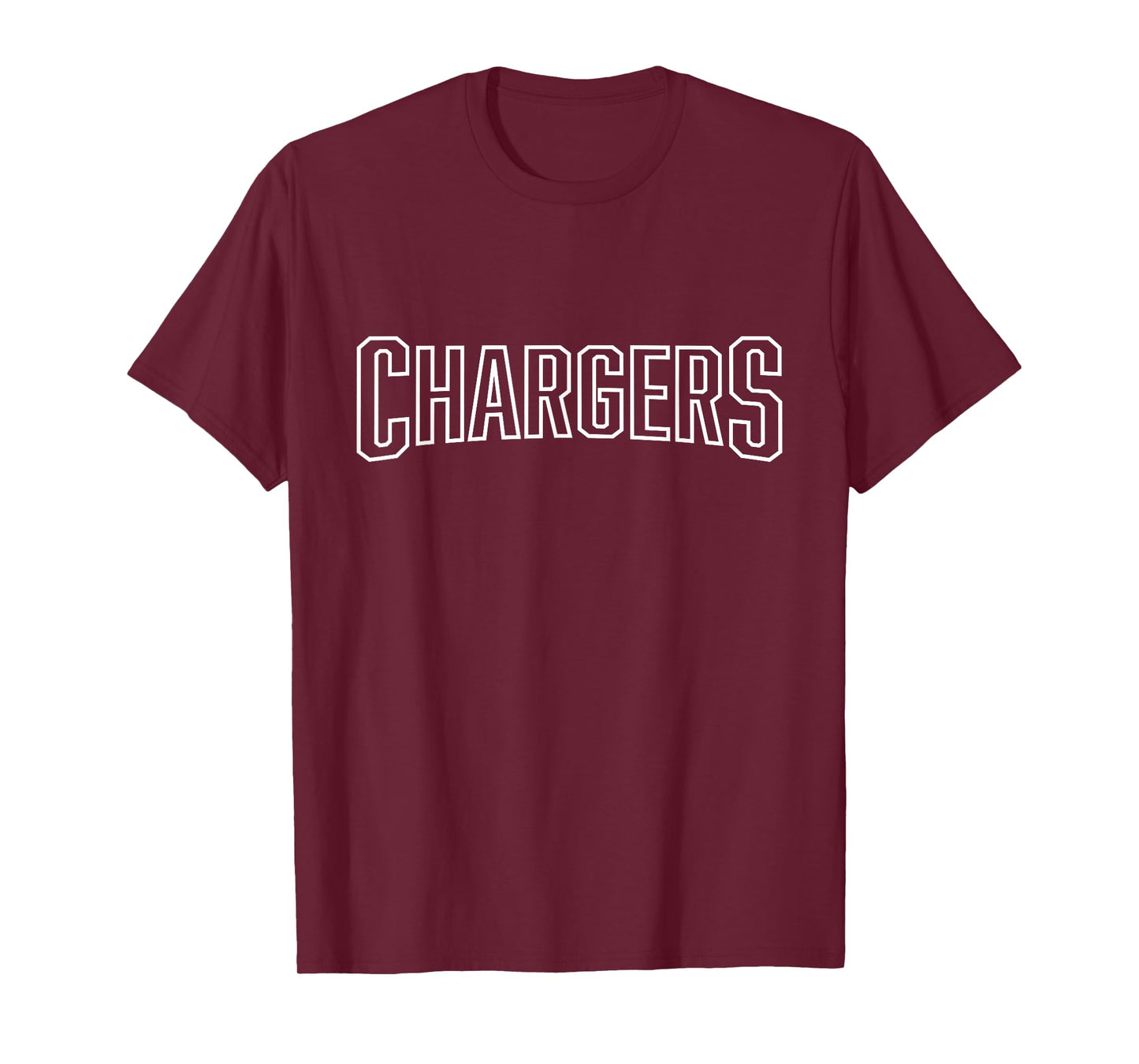 Outlined Chargers Design T-Shirt