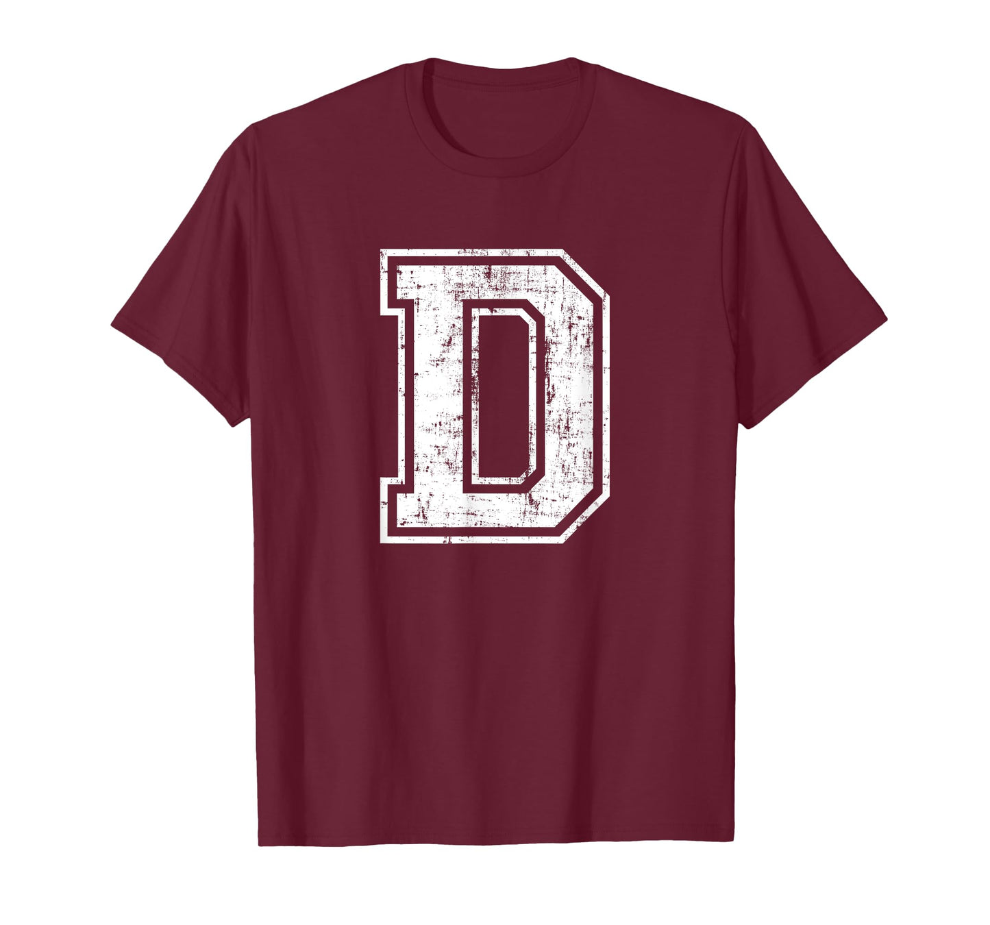 Letter D Uppercase Alphabet Initial School College Varsity T-Shirt