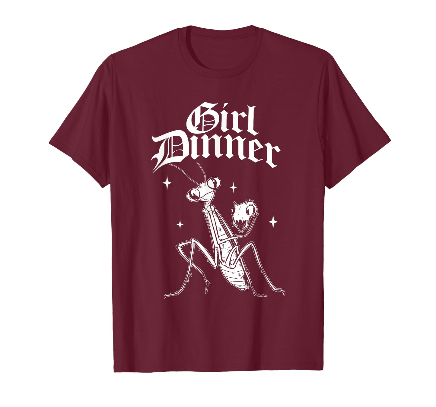 Praying Mantis Girl Dinner Vintage Style, Funny Animal Meme T-Shirt