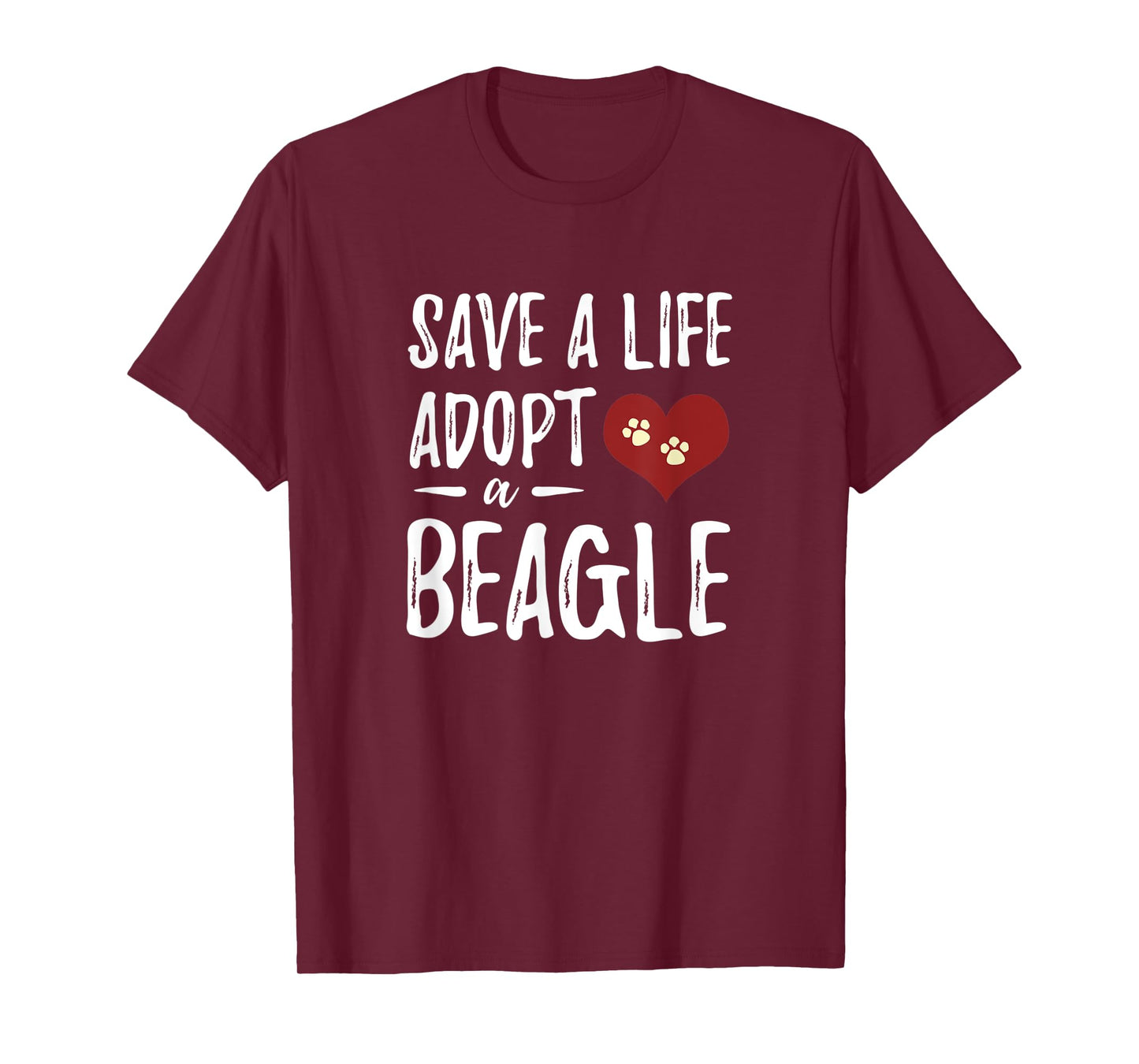 Save a Life Adopt a Beagle for Rescue Dog Mom T-Shirt for Men Women