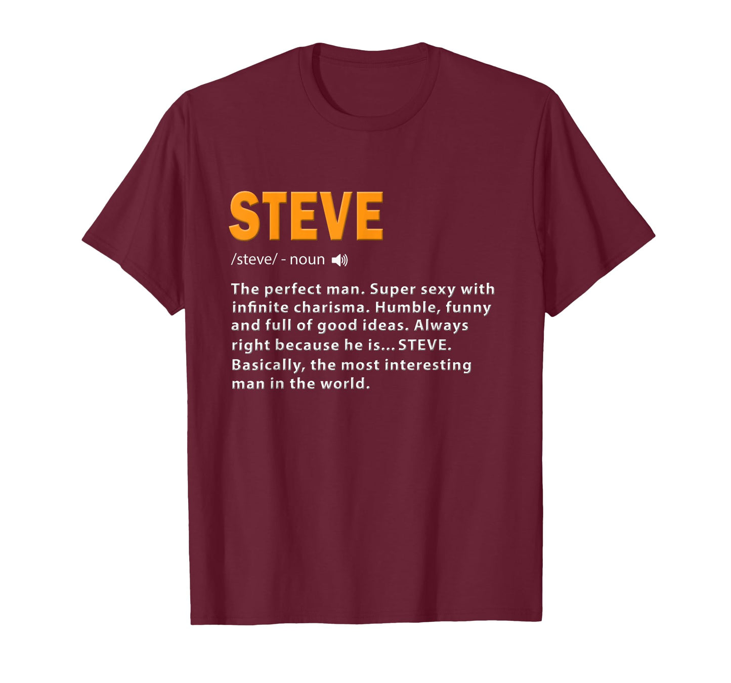 Funny Steve Definition Dad Husband Birthday Men Name Steve T-Shirt