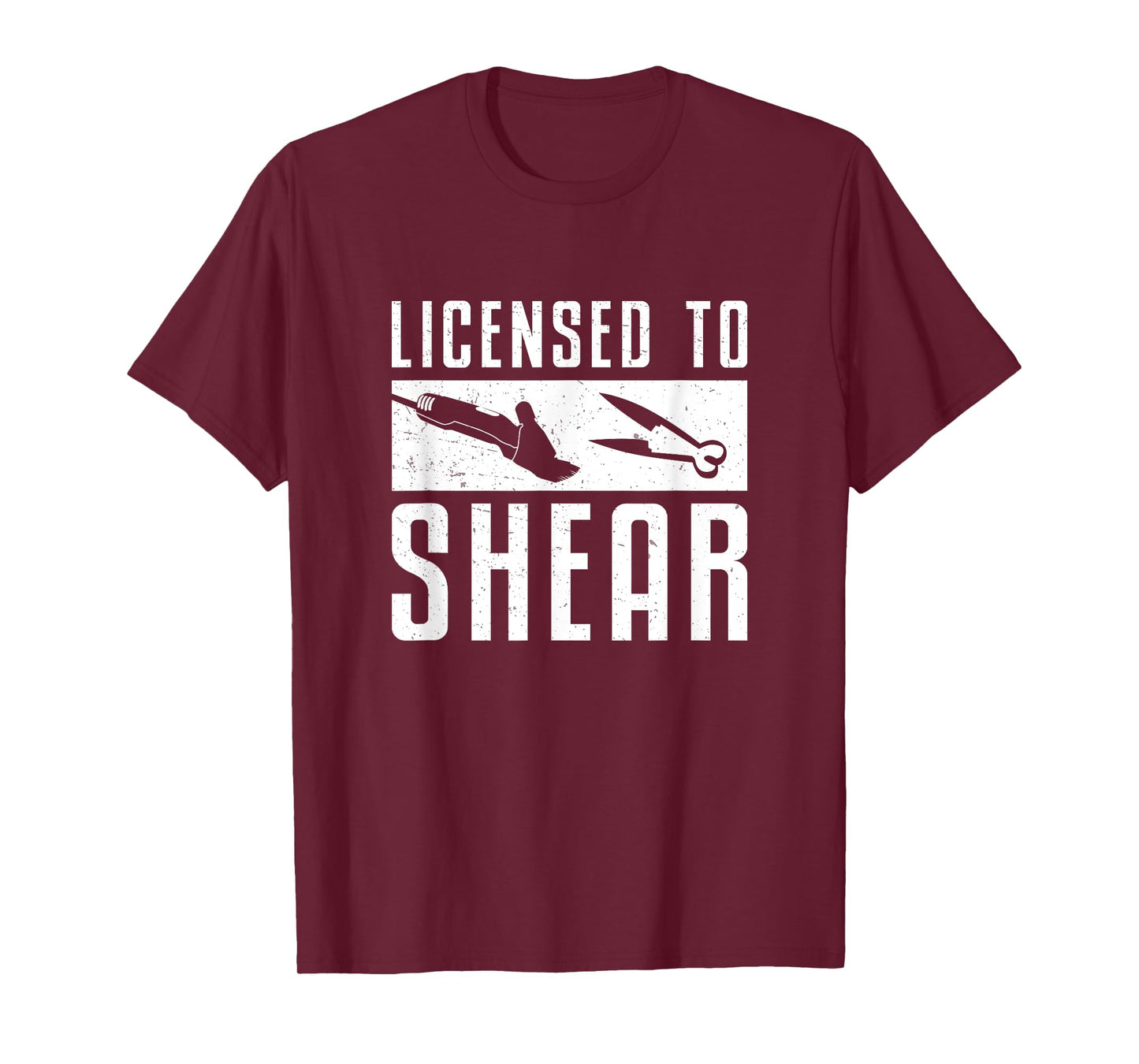 Licensed To Shear Funny Sheep Shearing For A Wool Harvester T-Shirt