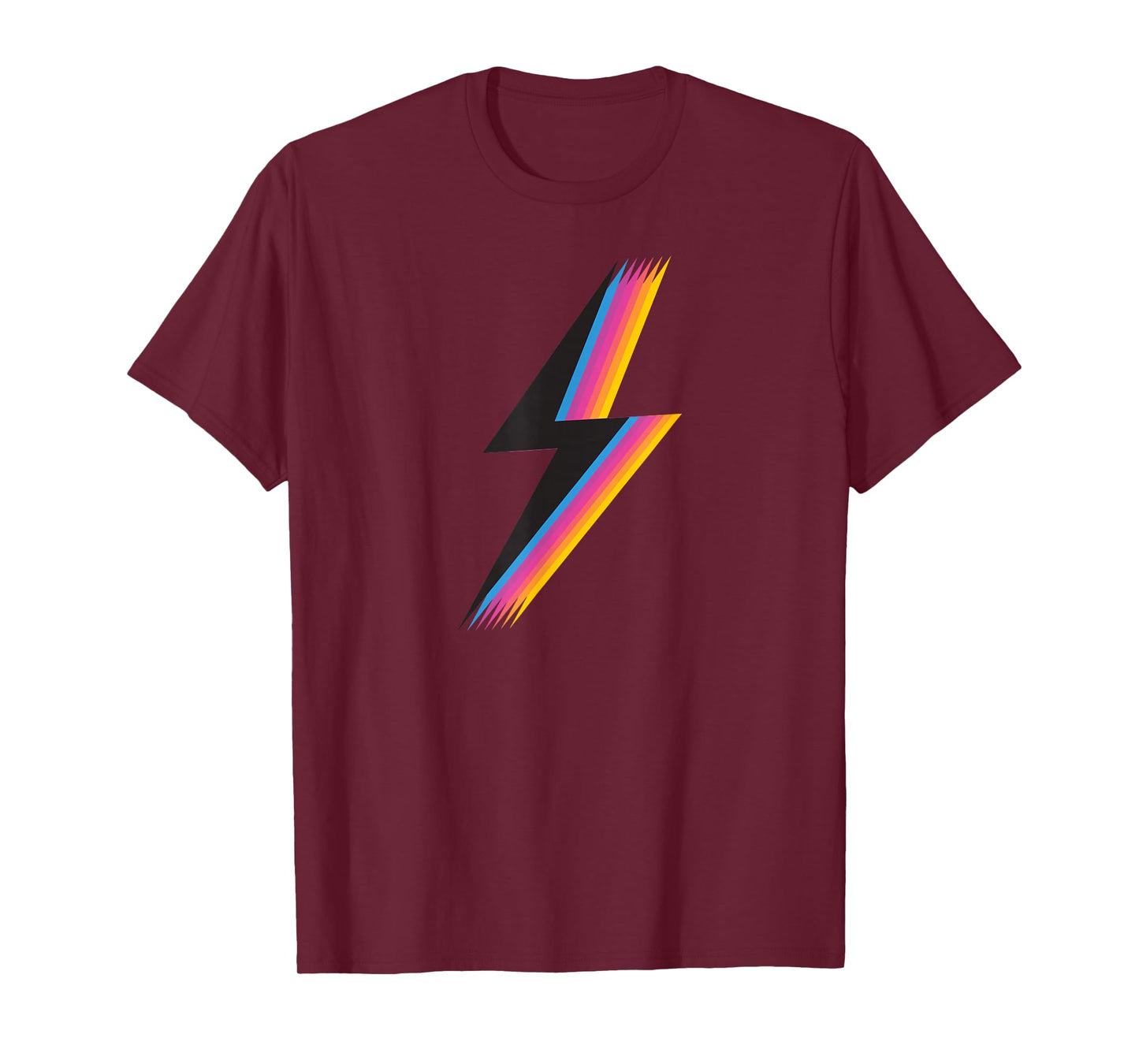Lightning Bolt Sweatshirt with Cool Colorful Retro Graphic T-Shirt