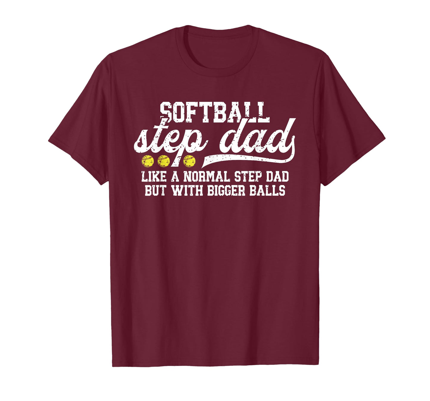 Softball Step Dad Funny Stepdad Of A Softball Player T-Shirt