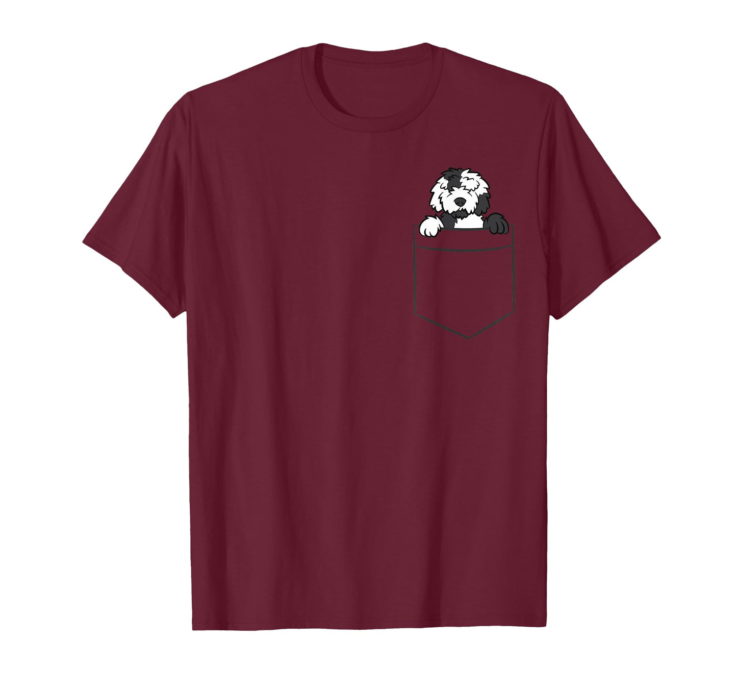 Sheepadoodle Dog in A Pocket Funny Sheepadoodle T-Shirt