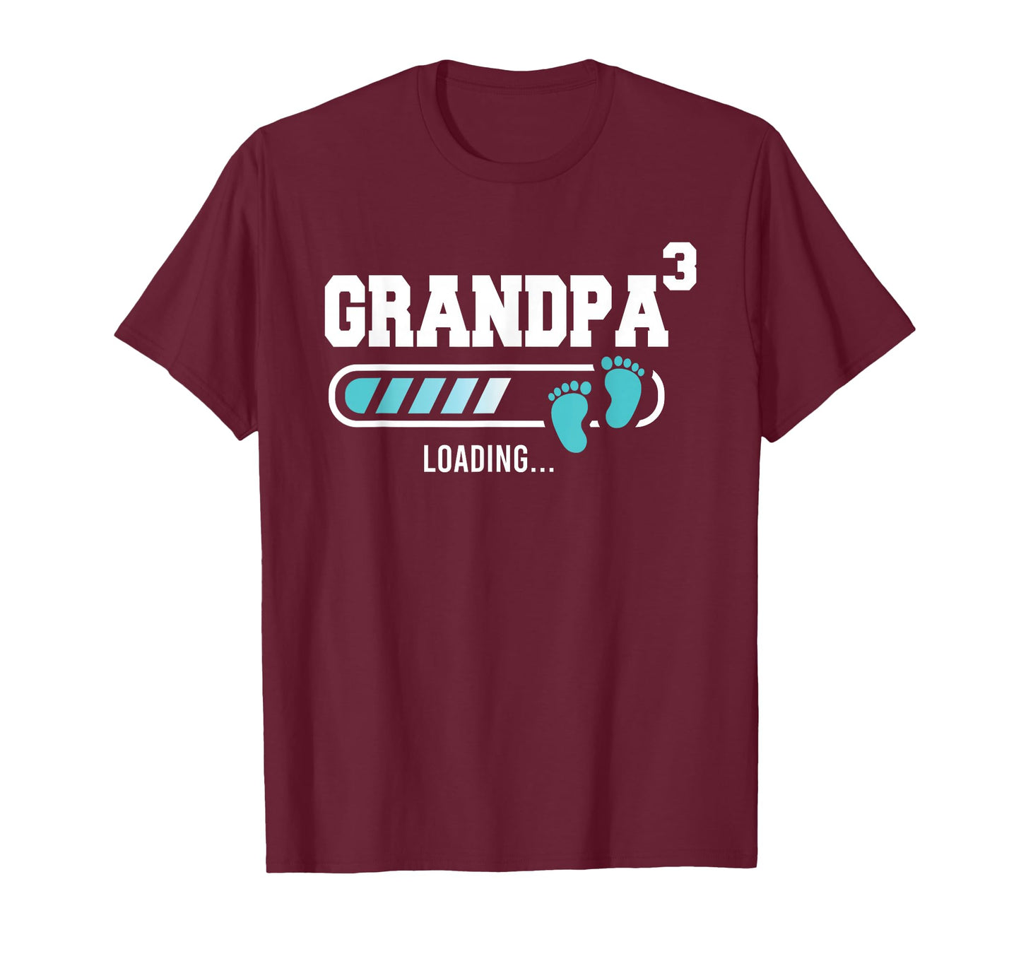 Mens Grandpa 3 Third Time Grandpa Funny Grandpa Of Three T-Shirt