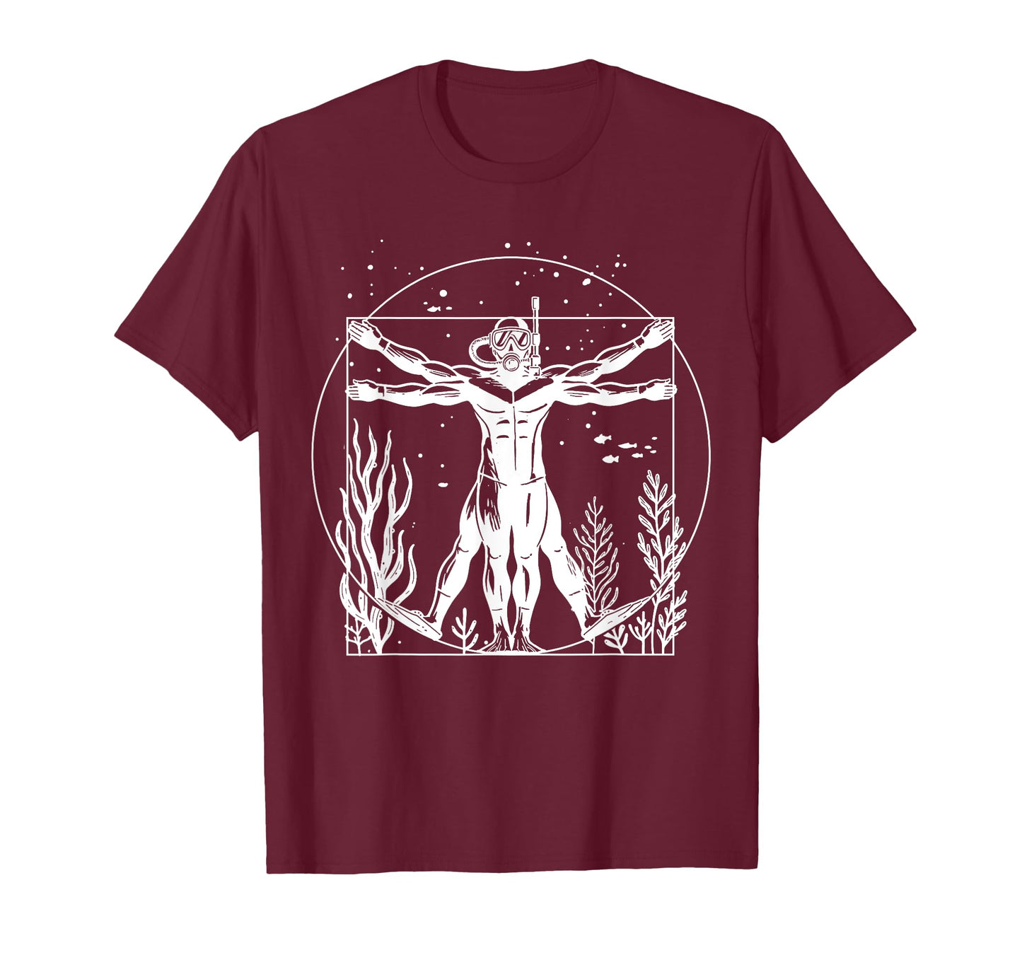 Vitruvian Scuba Diver Shirt Funny Scuba Diving Vitruvian Man T-Shirt