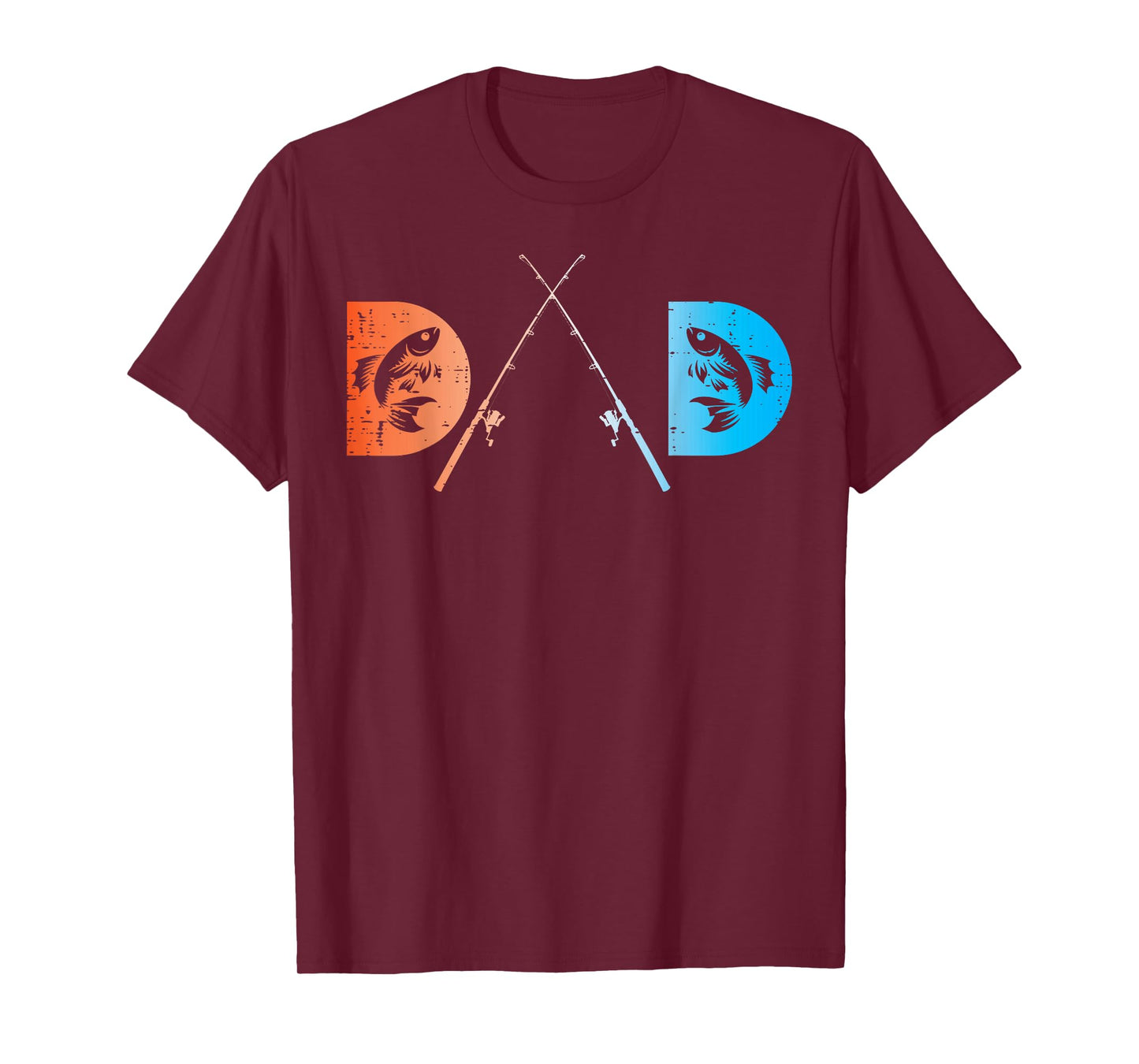 Fathers Day Dad Fishing Rod Cool Fisherman Daddy Papa Angler T-Shirt