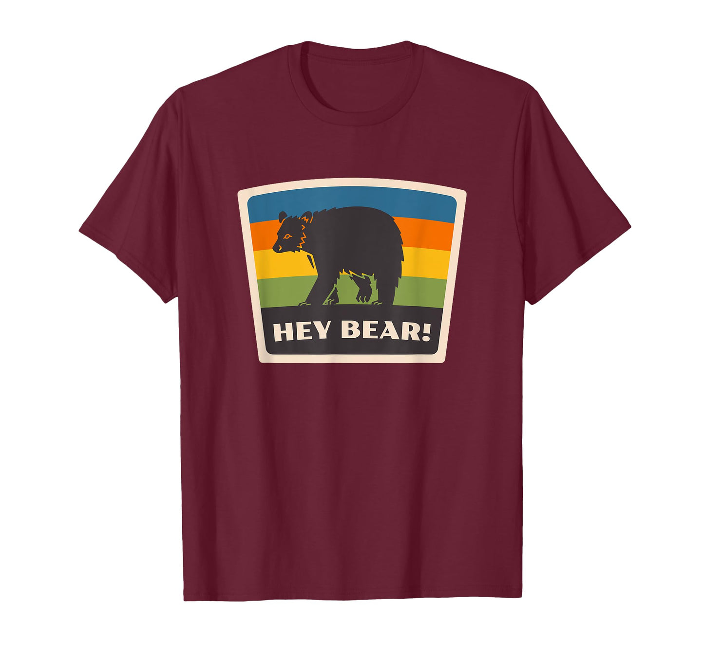 Hey Bear! Funny Hiking Outdoors Black Grizzly Bear Survival T-Shirt