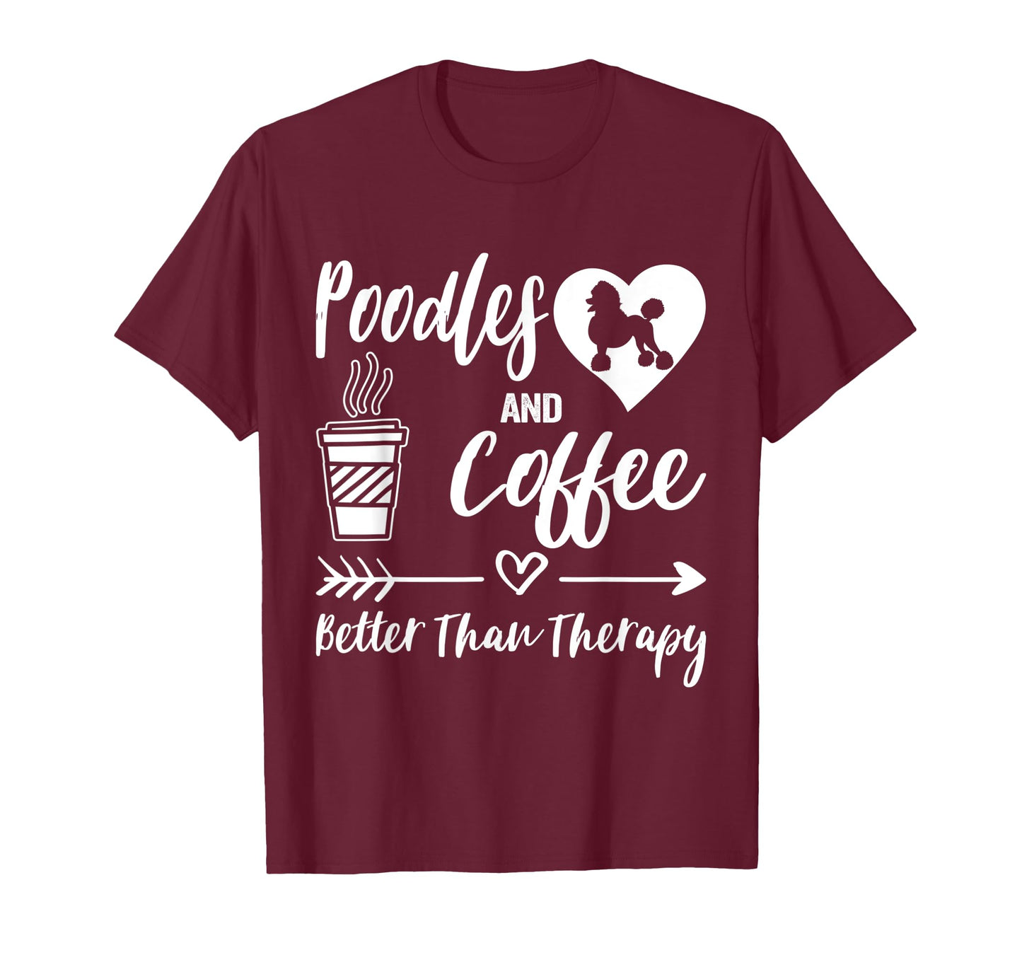 Poodle And Coffee Poodle Mom Poodle Dad Coffee T-Shirt