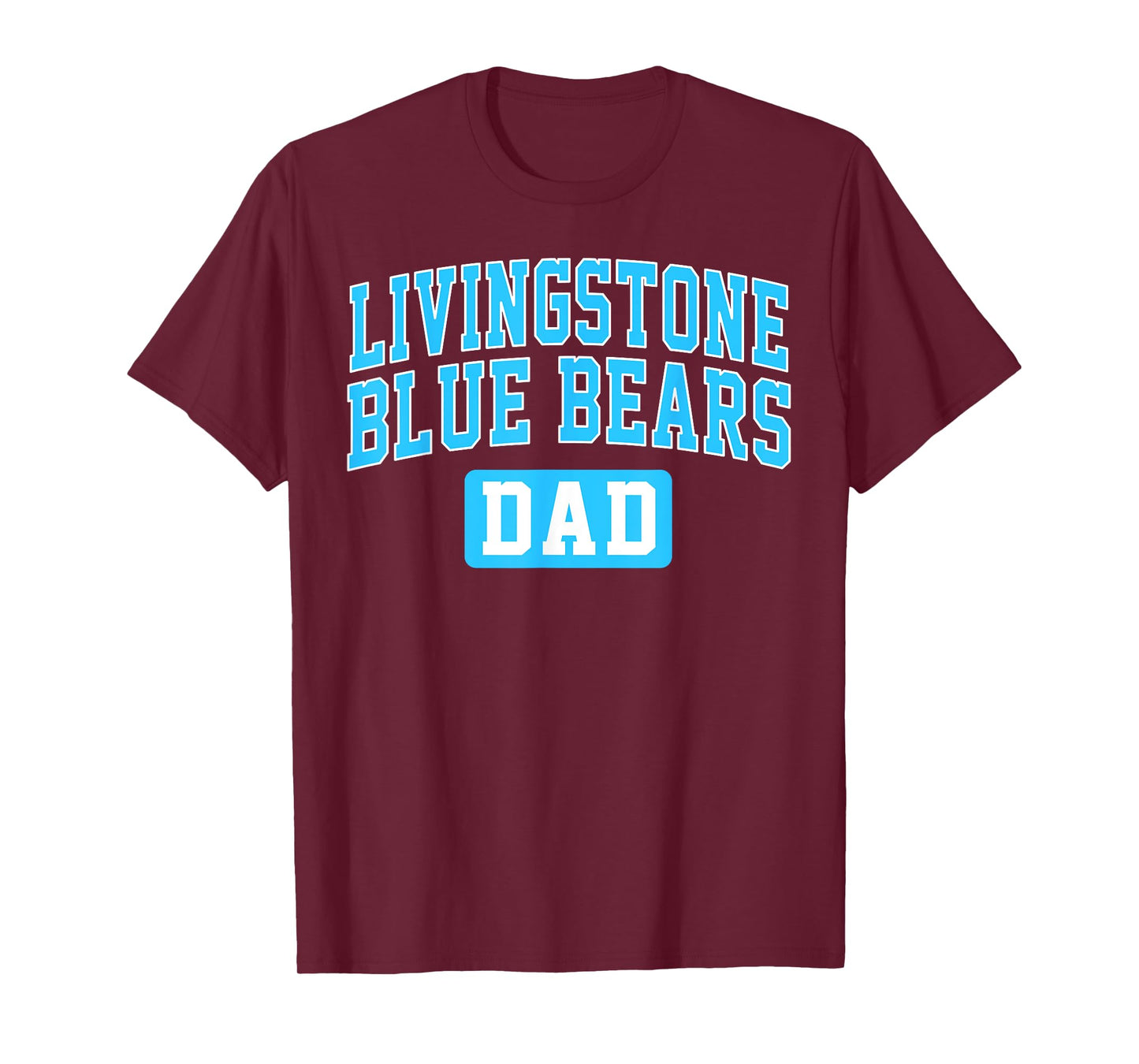 Livingstone College Blue Bears Dad Arch Vintage Design T-Shirt
