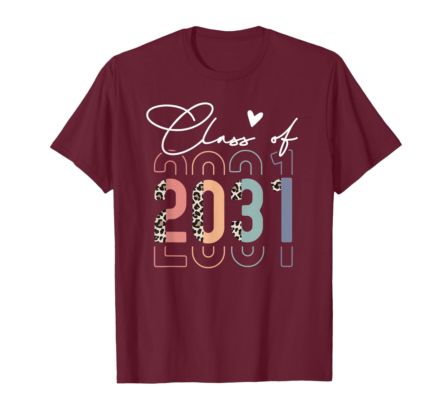 Class of 2031 School College Retro Graduation Vintage Grad T-Shirt