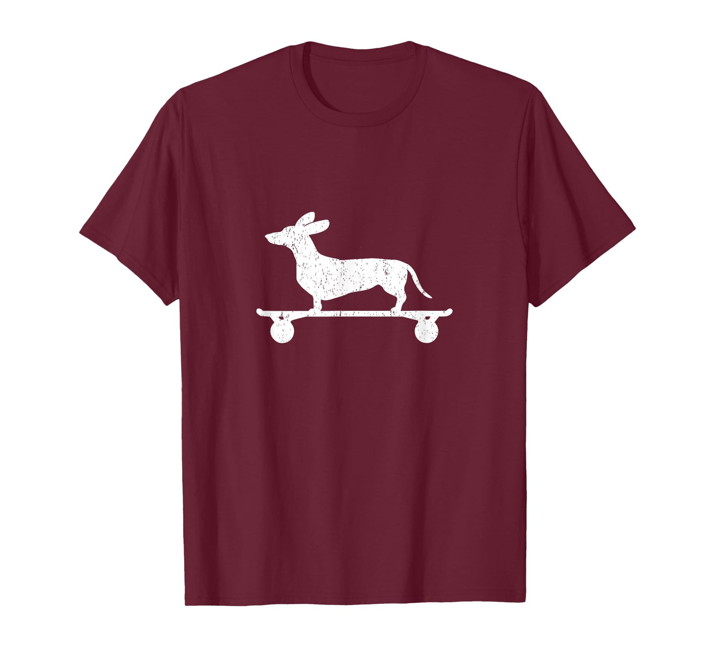 Cute Dachshund on a Skateboard Funny Wiener Dog T-Shirt