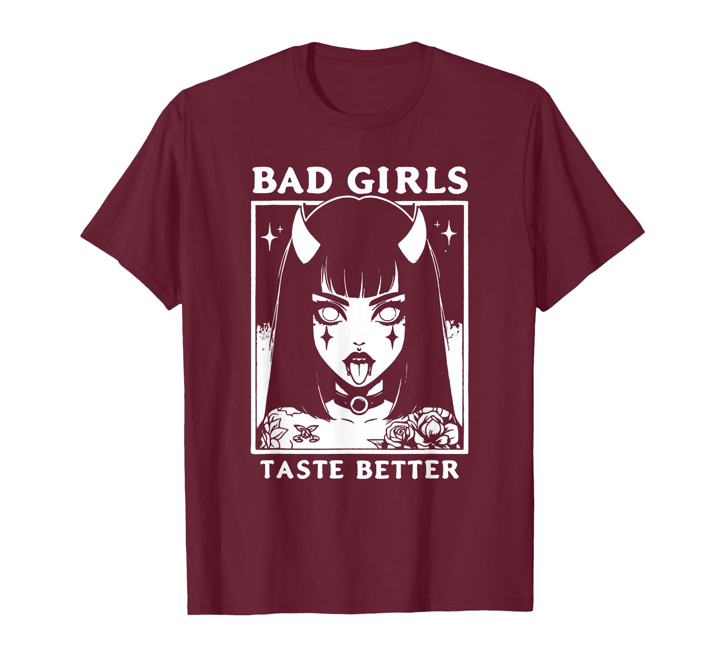 Vintage Bad Girls Taste Better Tattoos Lovers For Women T-Shirt