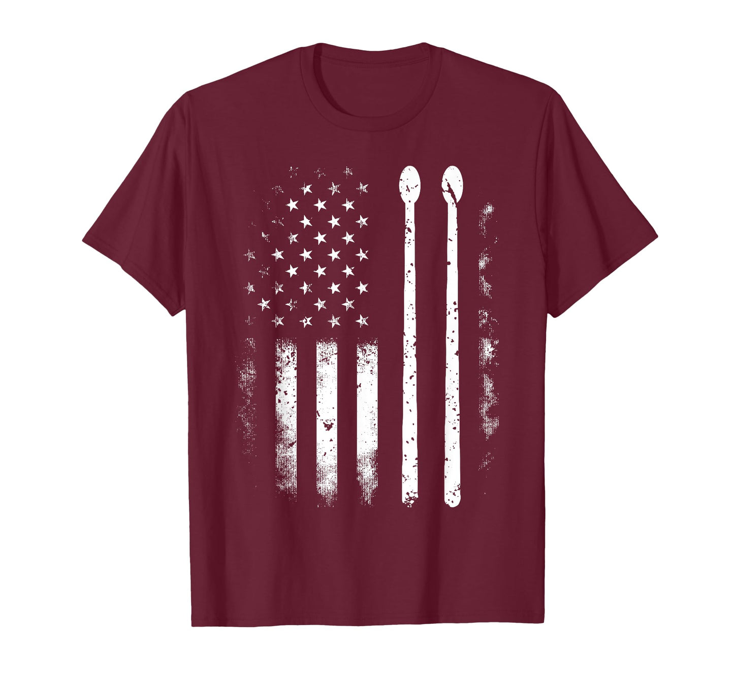 American Flag Drumsticks USA Drummers Vintage Drum Sticks T-Shirt