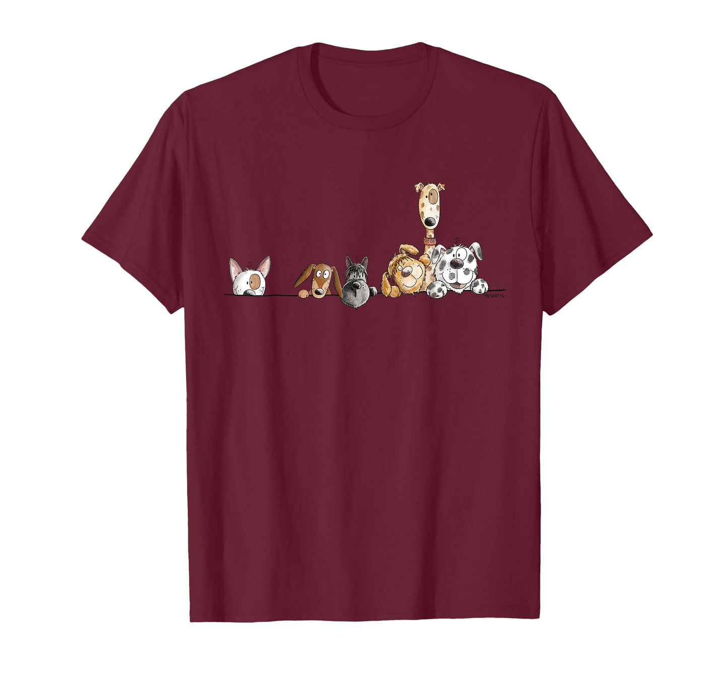 Droll Dogs Team I Funny Puppy Dog Lover Cartoon Fun T-Shirt