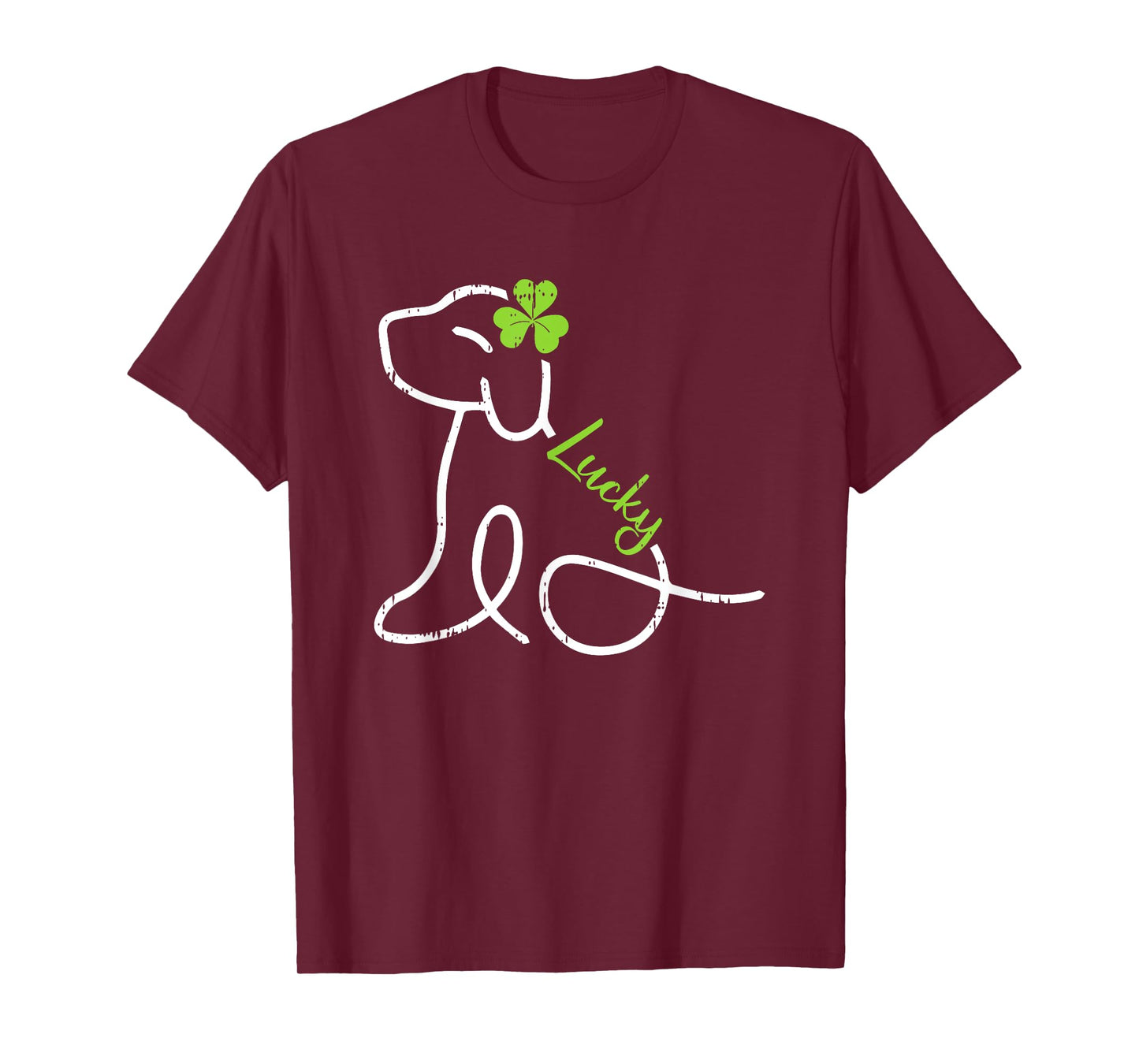 Lucky Dog St Patricks Day Cute Irish Puppy Shamrock Clover Men Women Kids T-Shirt