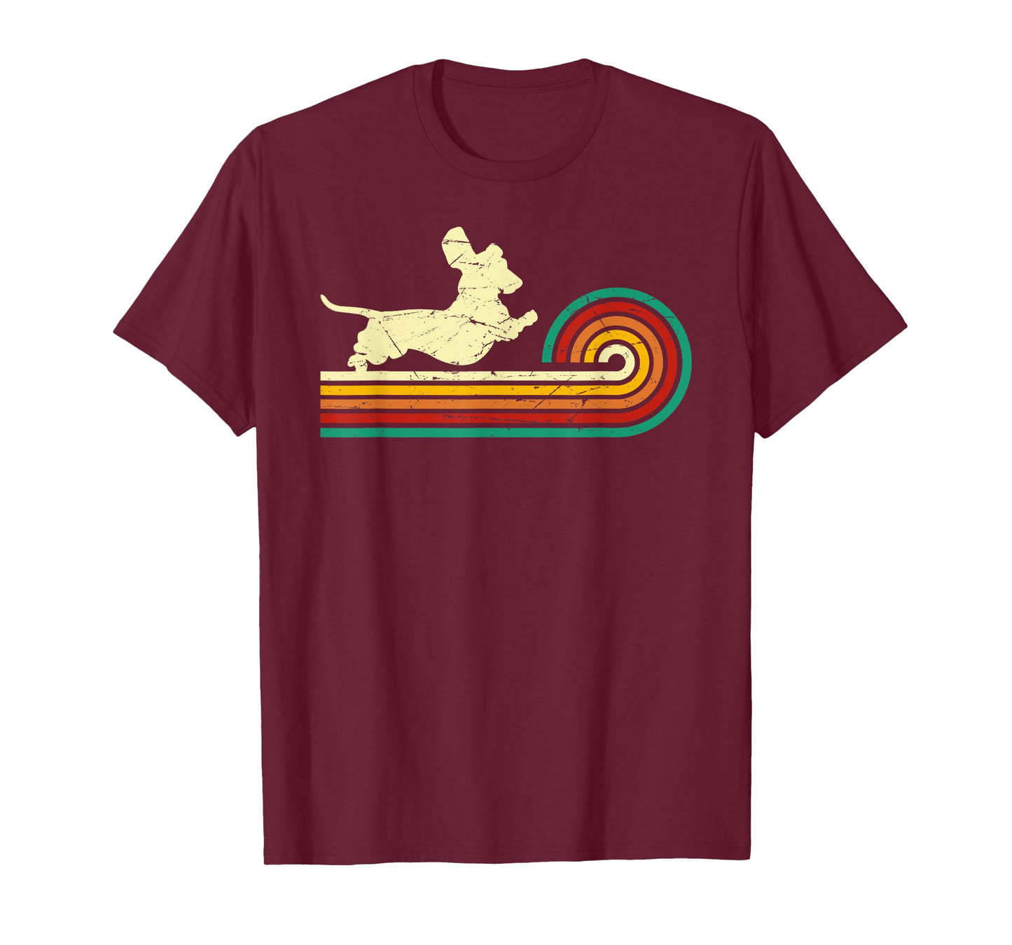Dachshund Vintage Silhouette 60s 70s Retro Gifts Dog Lover T-Shirt