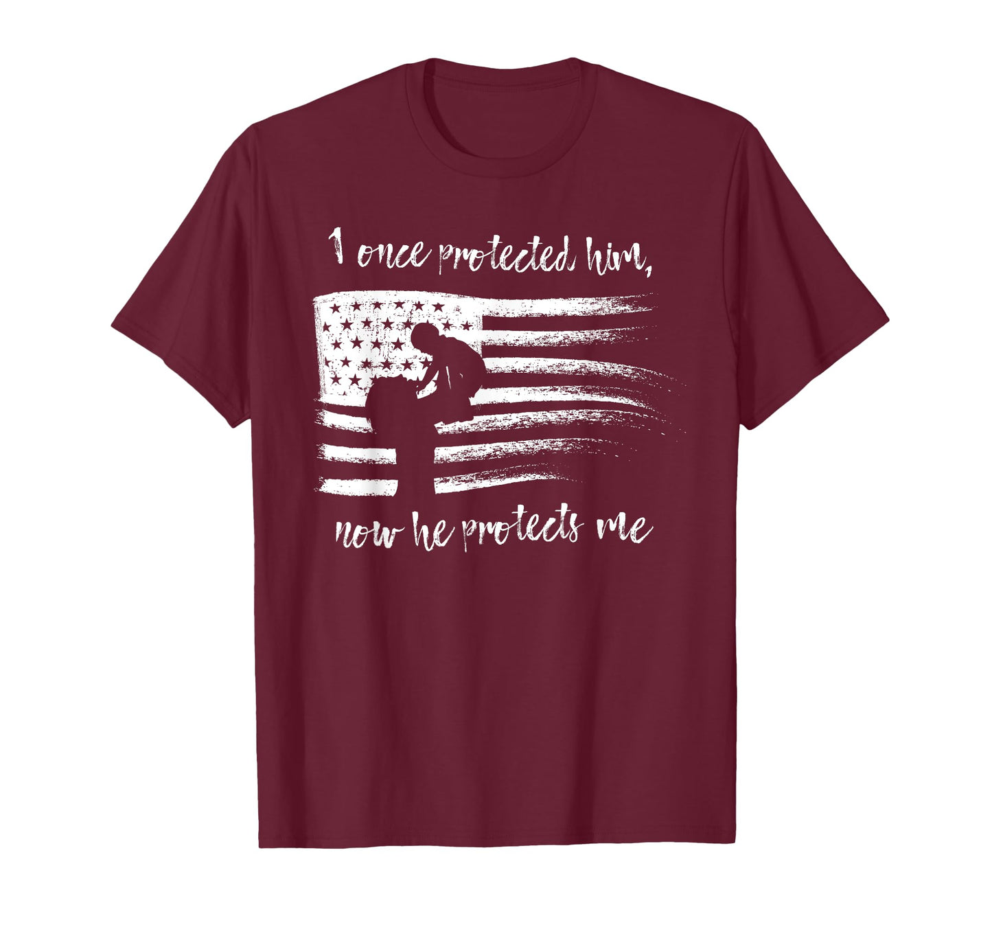 I Once Protected Him Now He Protects Me Military Mom Shirt T-Shirt