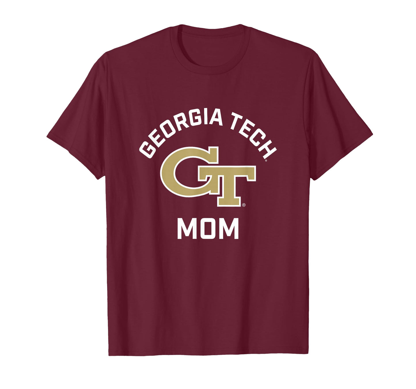 Georgia Tech Yellow Jackets Arched Mom T-Shirt