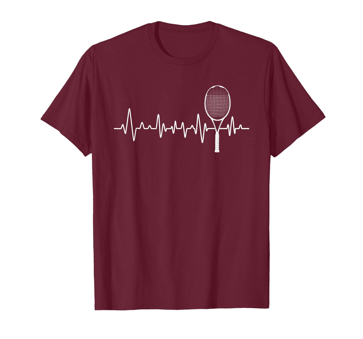 Tennis Racket Pulse Heartbeat - EKG Tournament Sports Lover T-Shirt