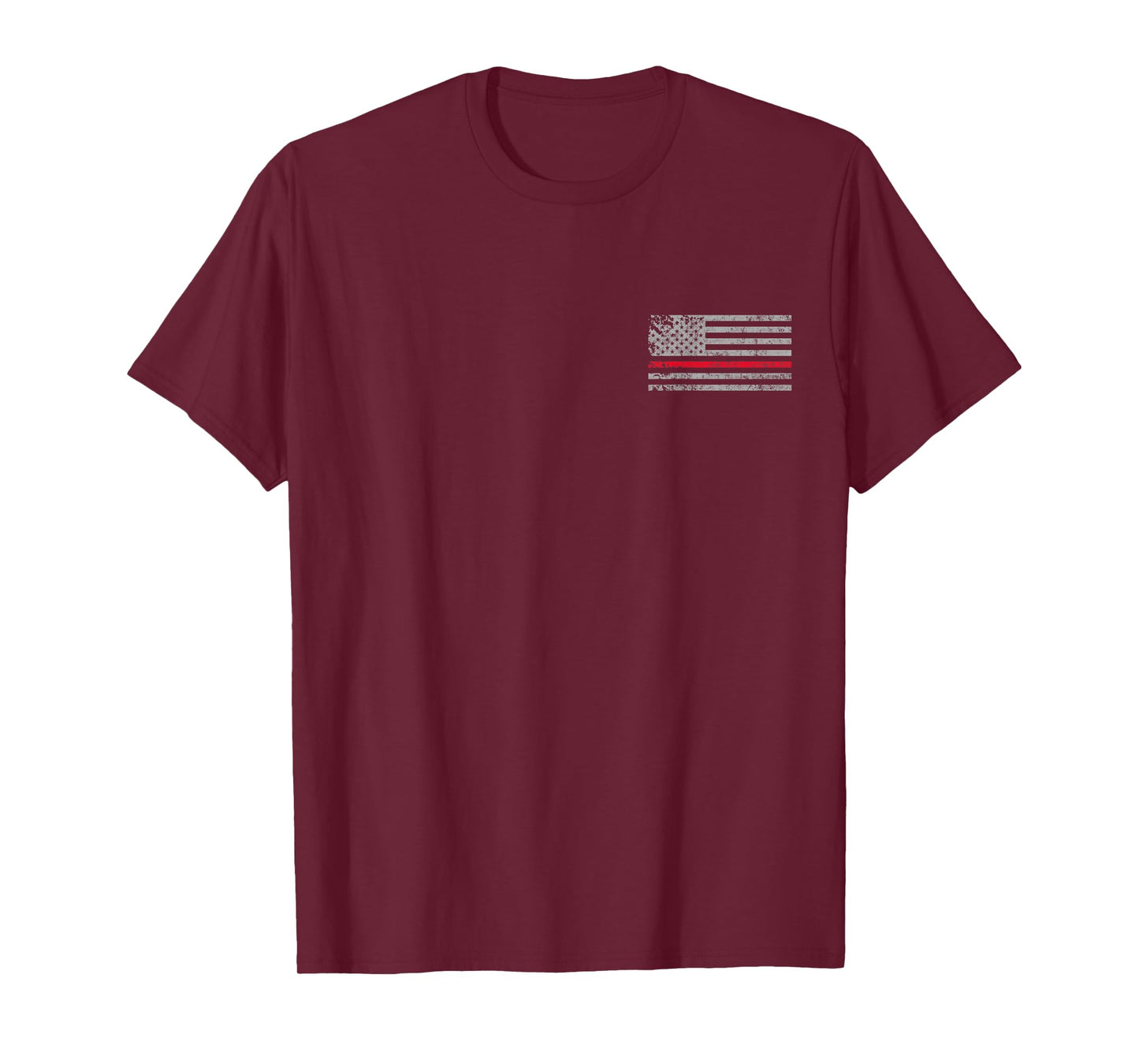 Thin Red Line American USA Flag Fireman Support Firefighter T-Shirt