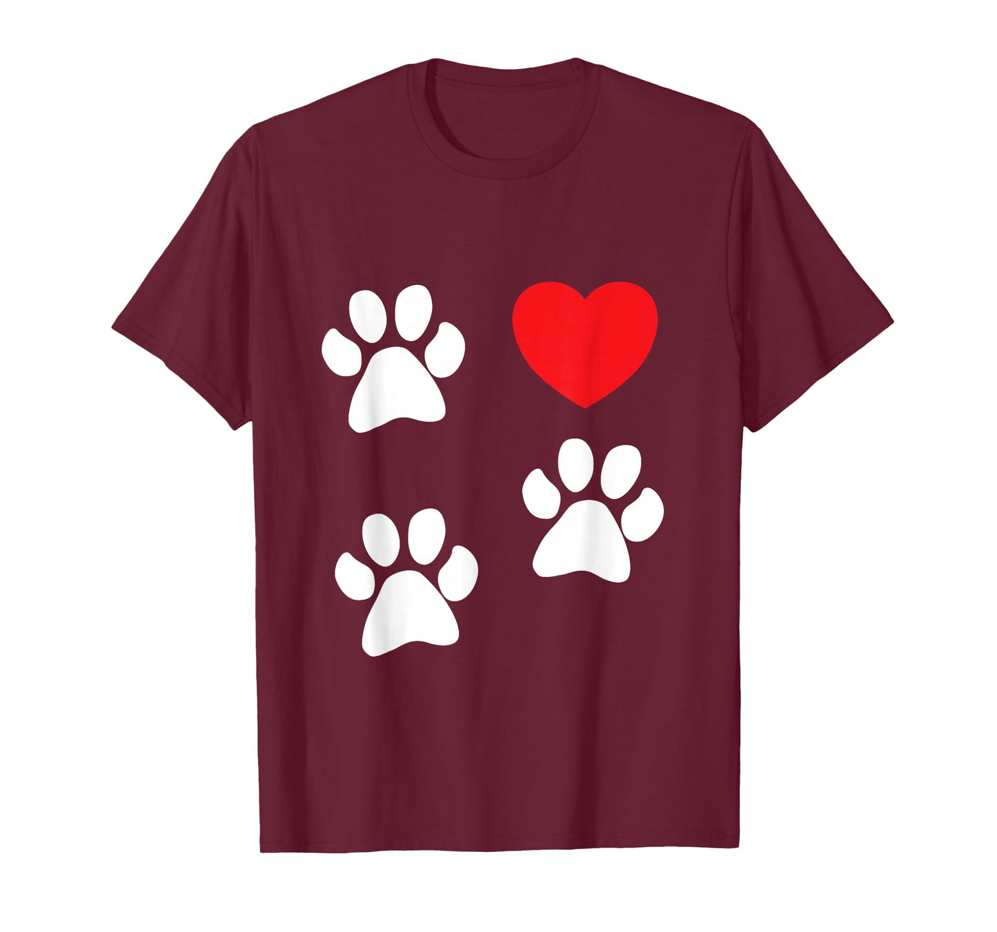 Tripod print 3-Legged Dog Amputee Love Paws Heart T-Shirt