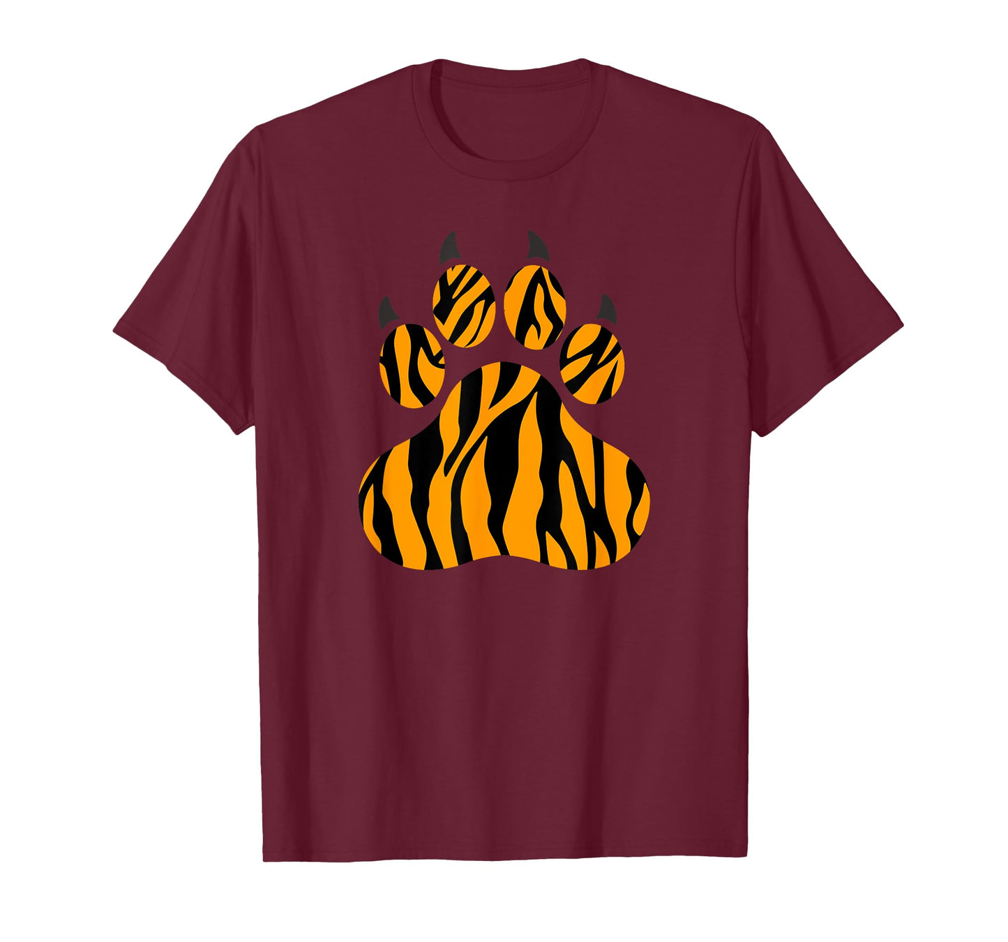 Tiger Print Animal Costume Men Women Boys Girls Tiger Paw T-Shirt