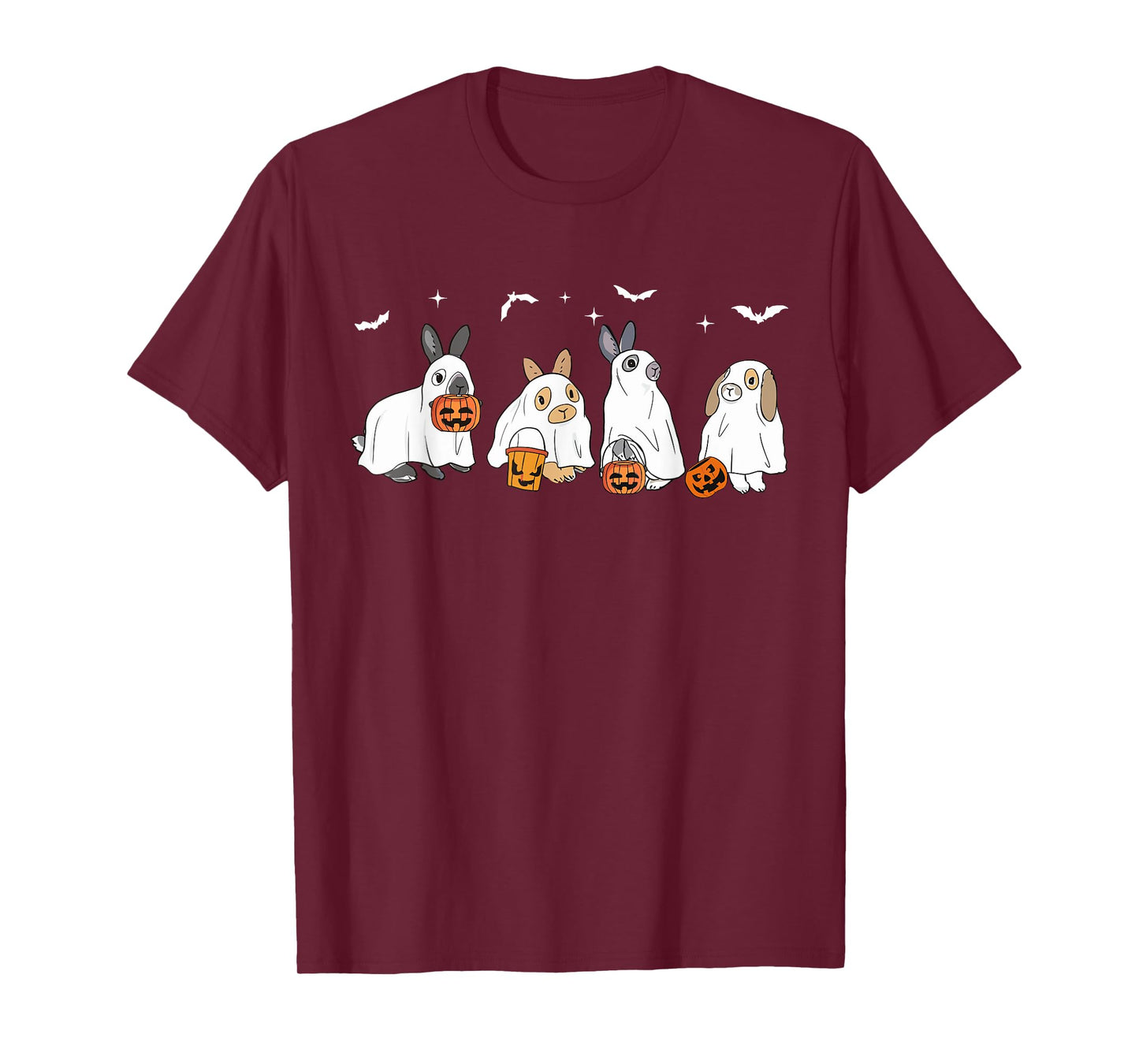 Happy Halloween Rabbit Ghost Bunny Lover Spooky Season T-Shirt