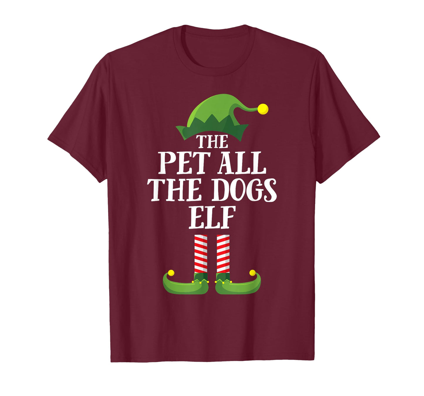 Pet All the Dogs Elf Shirt Matching Family Group Christmas T-Shirt