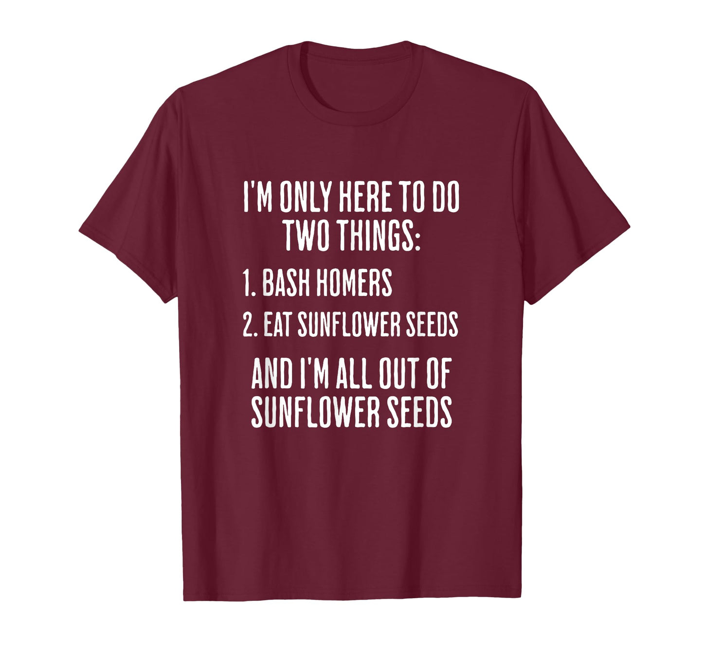Funny Baseball Bash Homers Eat Seeds Player Fan Softball T-Shirt